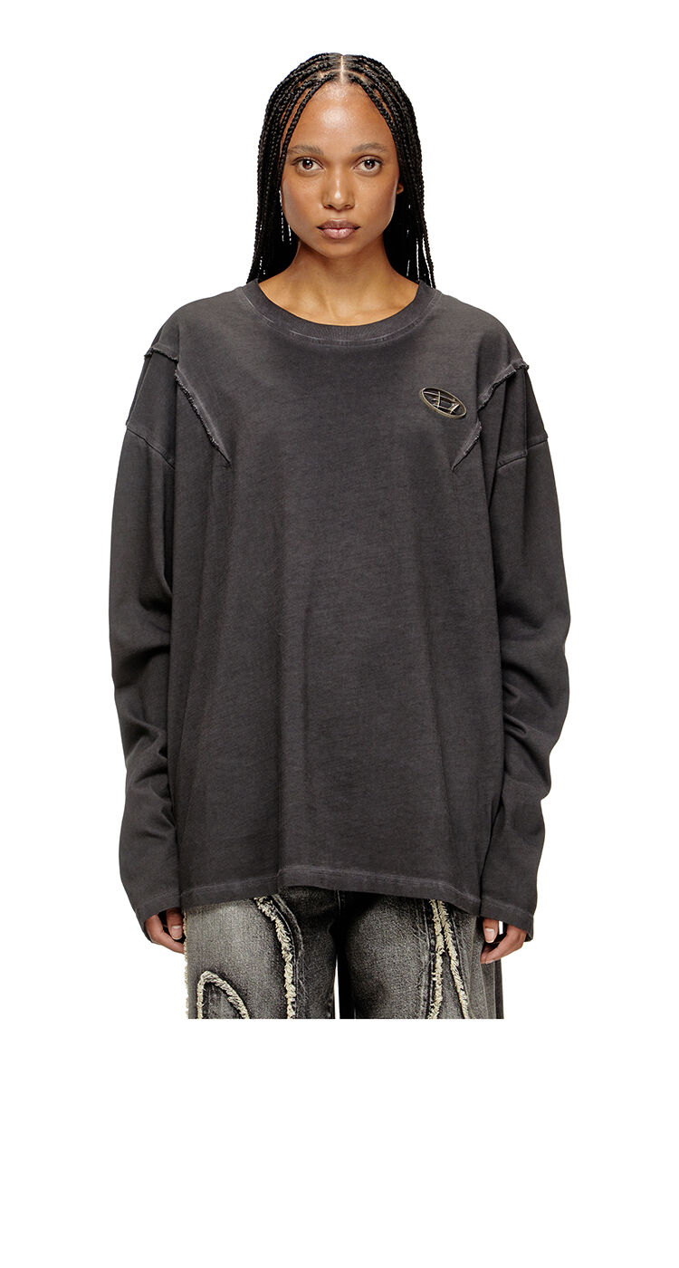 Long-sleeve T-shirt with faded effect