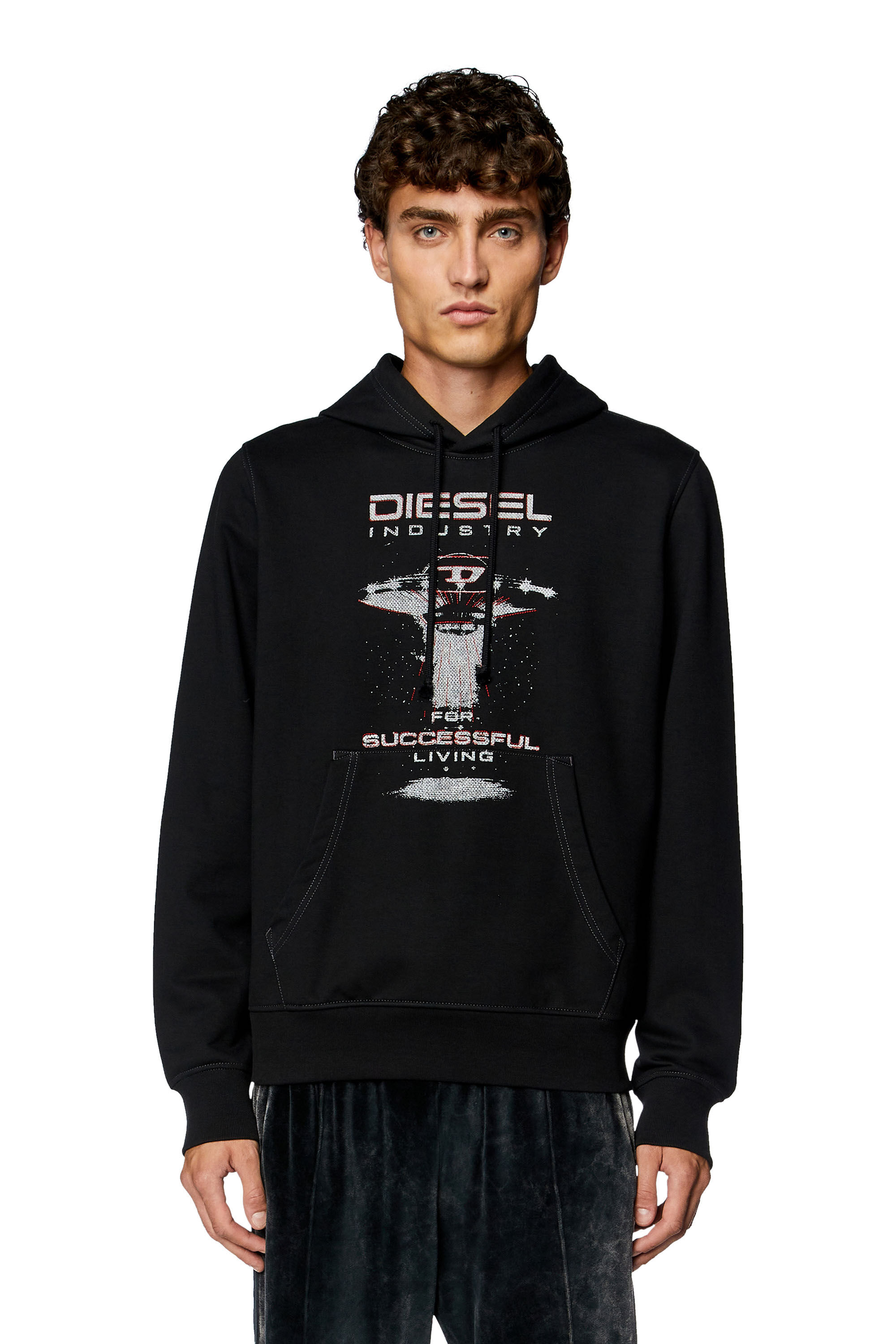 Diesel - S-GINN-HOOD-K36, Black - Image 3