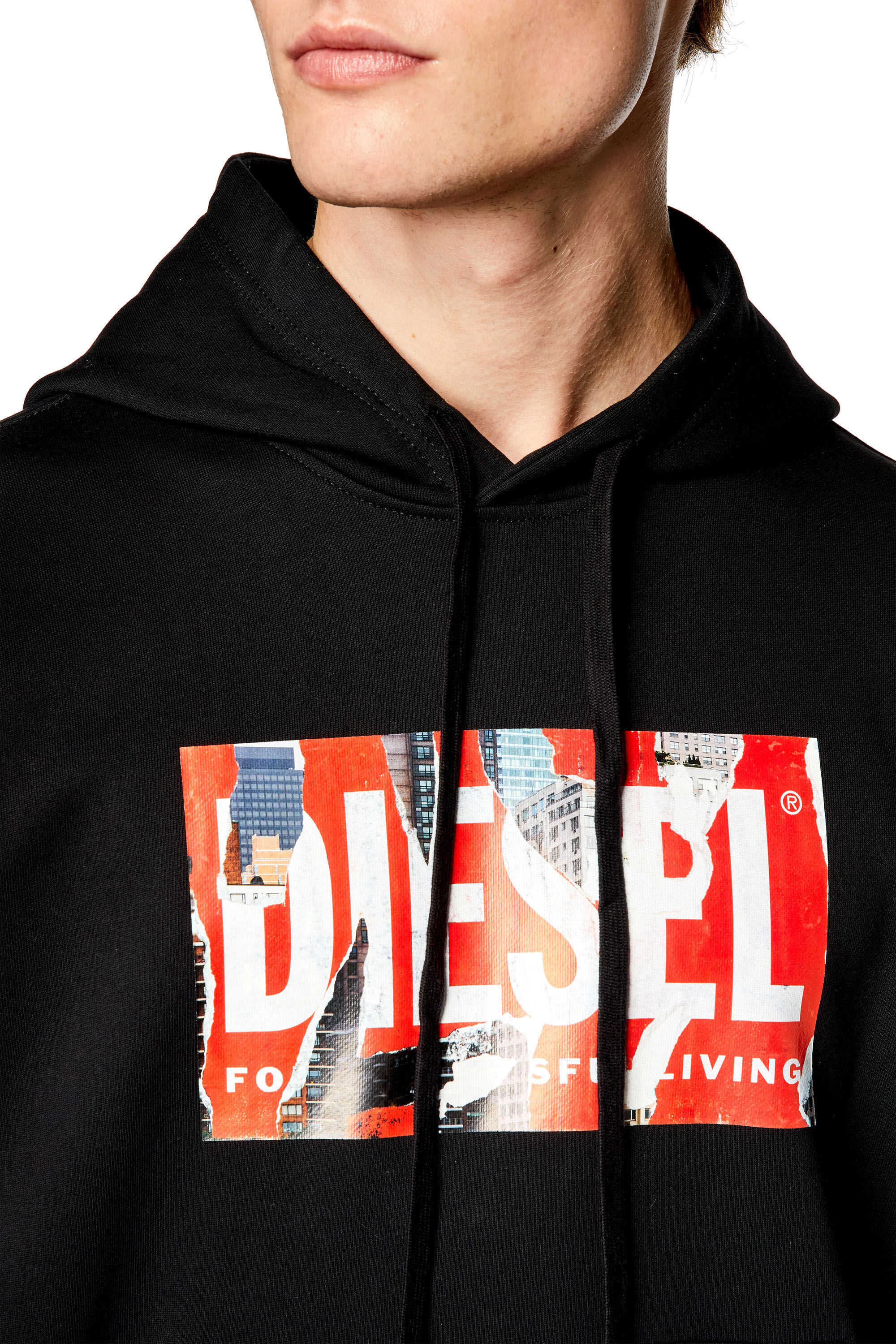 Diesel - S-GINN-HOOD-L4, Black - Image 5