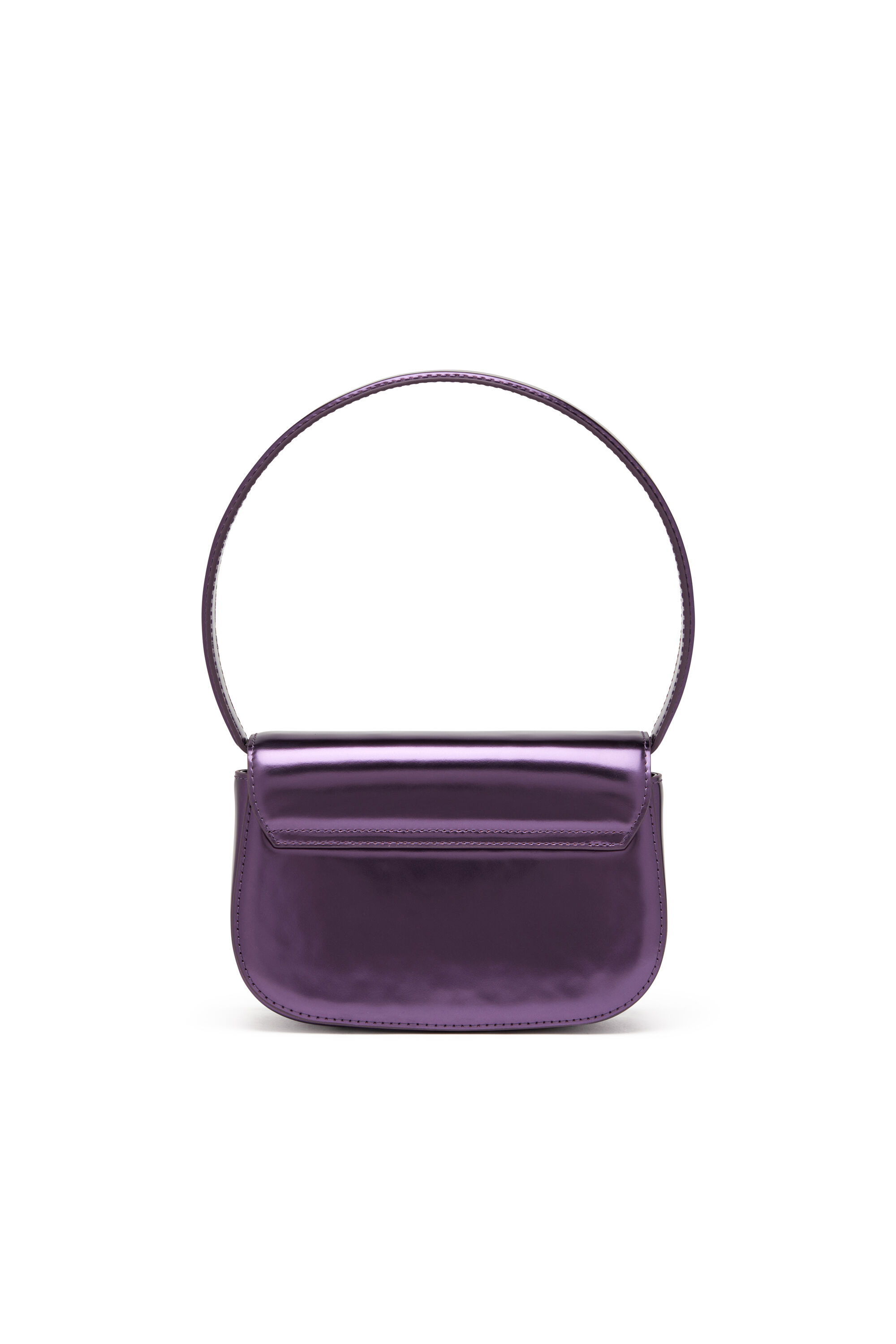 Diesel - 1DR, Woman's 1DR-Iconic shoulder bag in mirrored leather in Dark Violet - 3