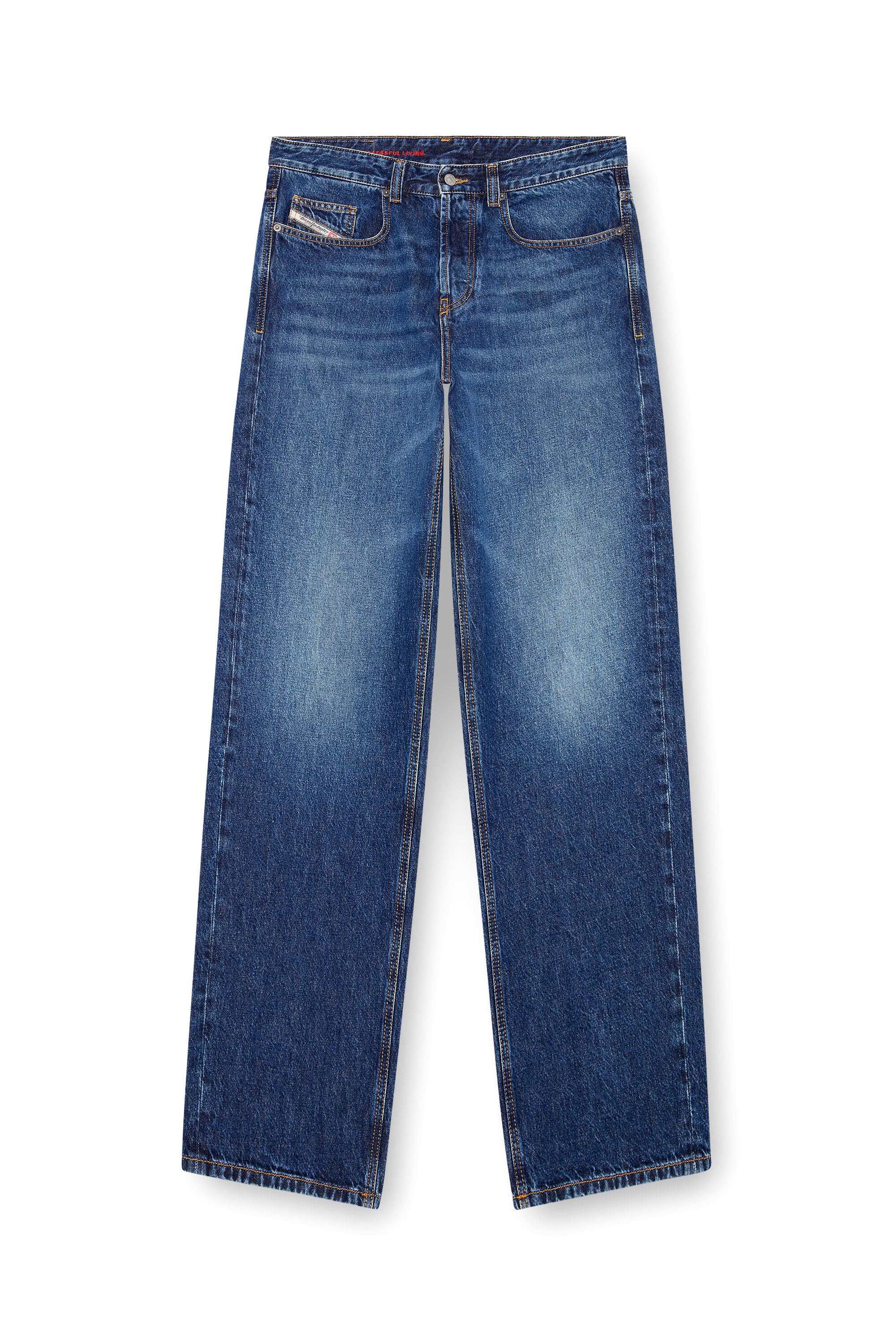 Diesel - Man's Straight Jeans 2001 D-Macro 09I27, Medium blue - 2