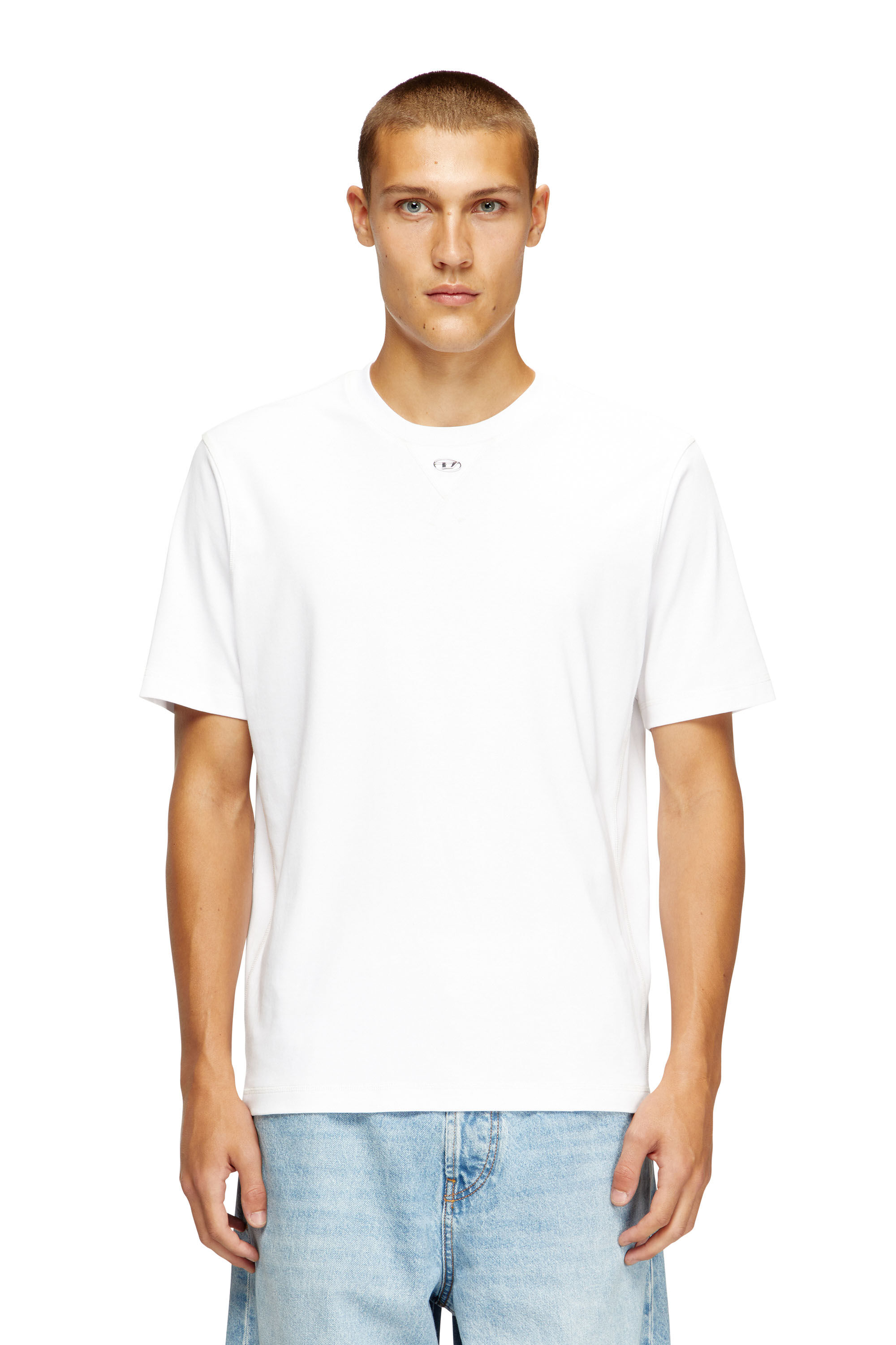 Diesel - T-MADJUST-TR, Man's Regular T-shirt with crew neck and Oval D in null - 3