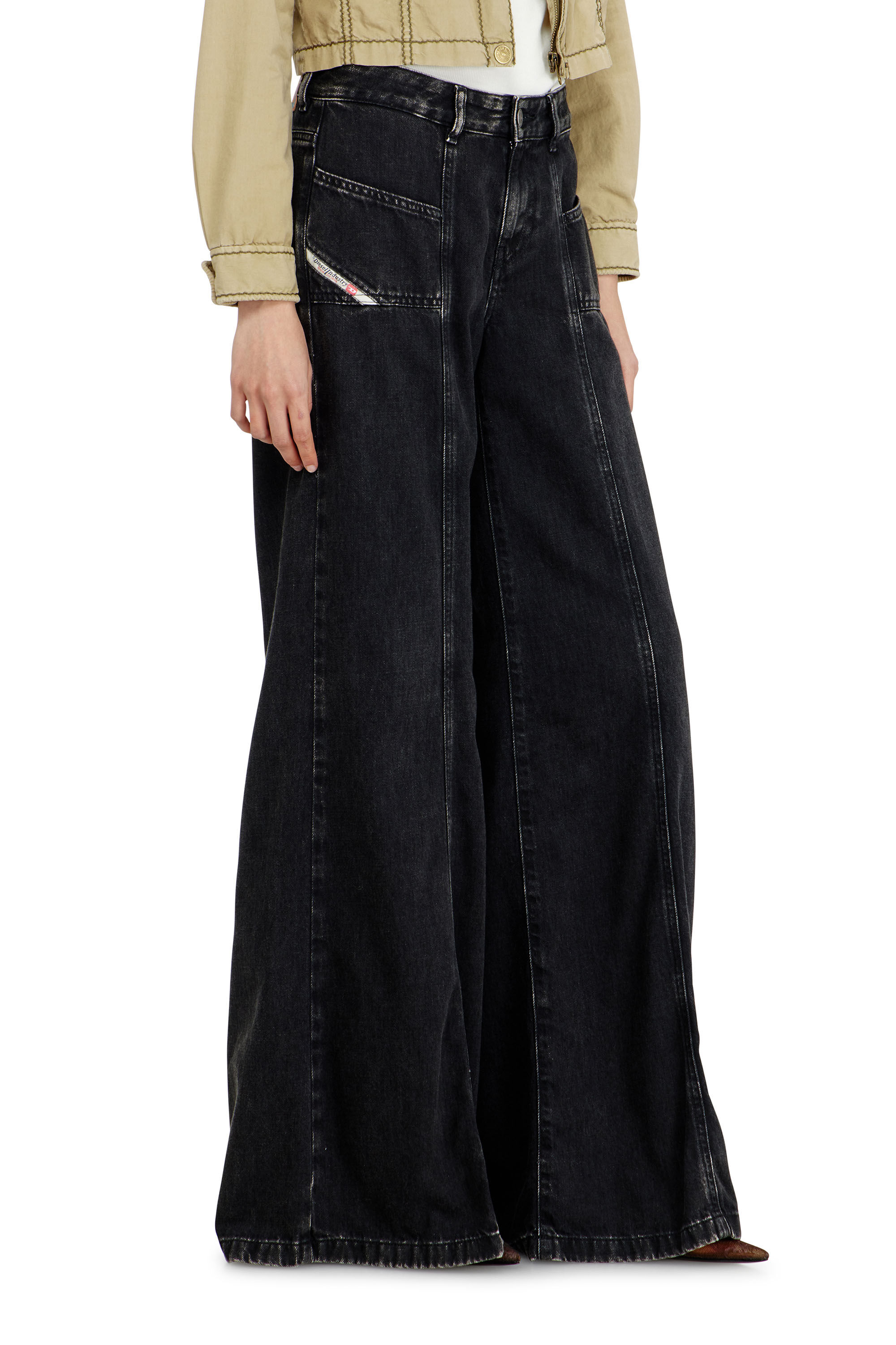 Diesel - Woman's Flare Jeans D-Akii 068HN, Black/Dark grey - 7