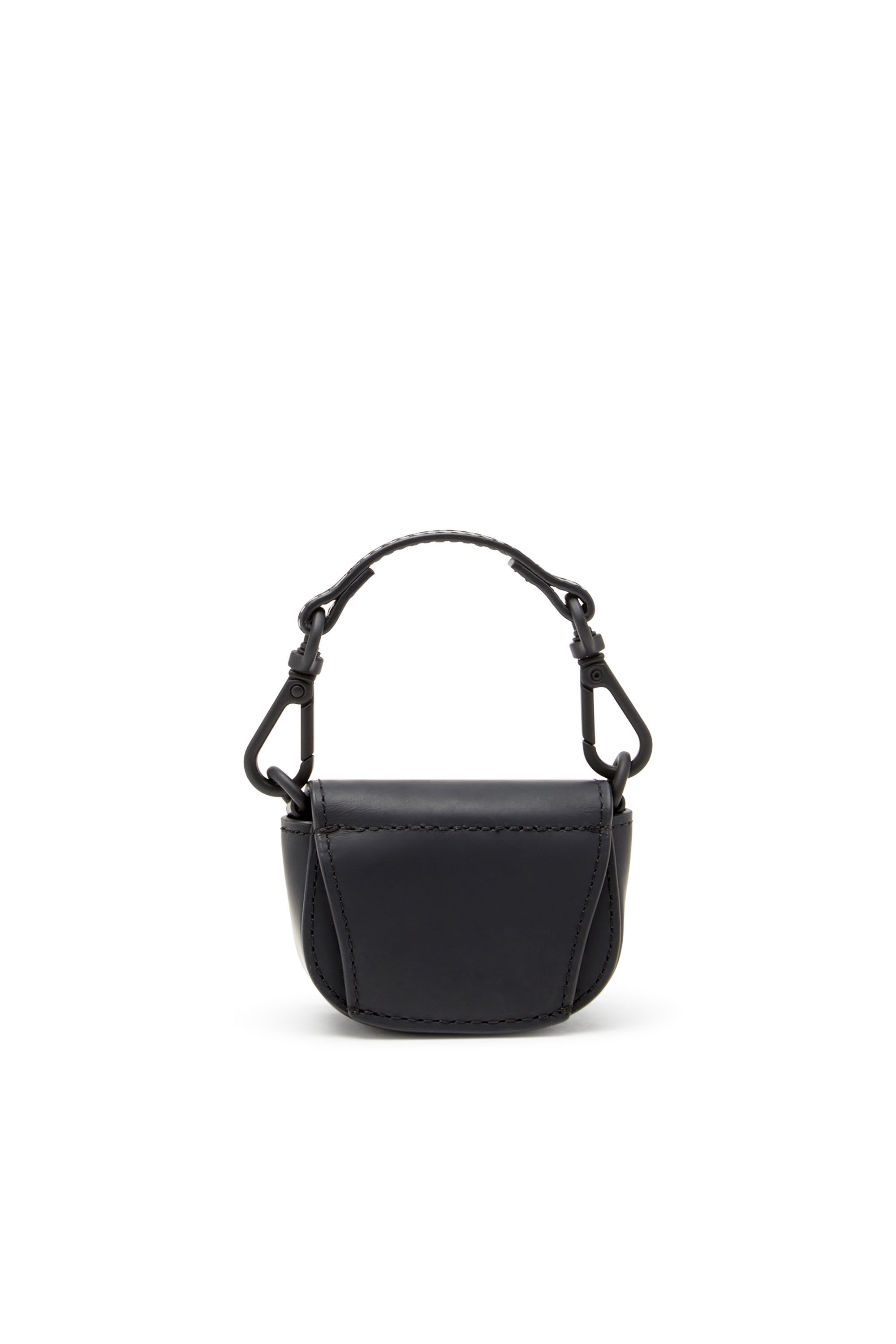 Diesel - 1DR XXS CHAIN, Woman's Iconic micro bag charm in matte leather in Black - 2