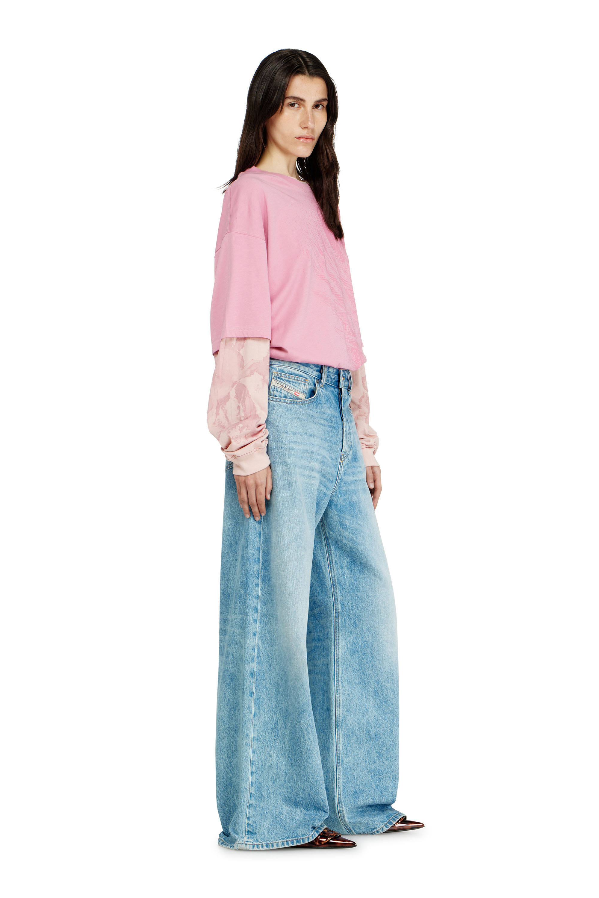 Diesel - Unisex's Relaxed Jeans 1996 D-Sire 09I29, Light Blue - 2