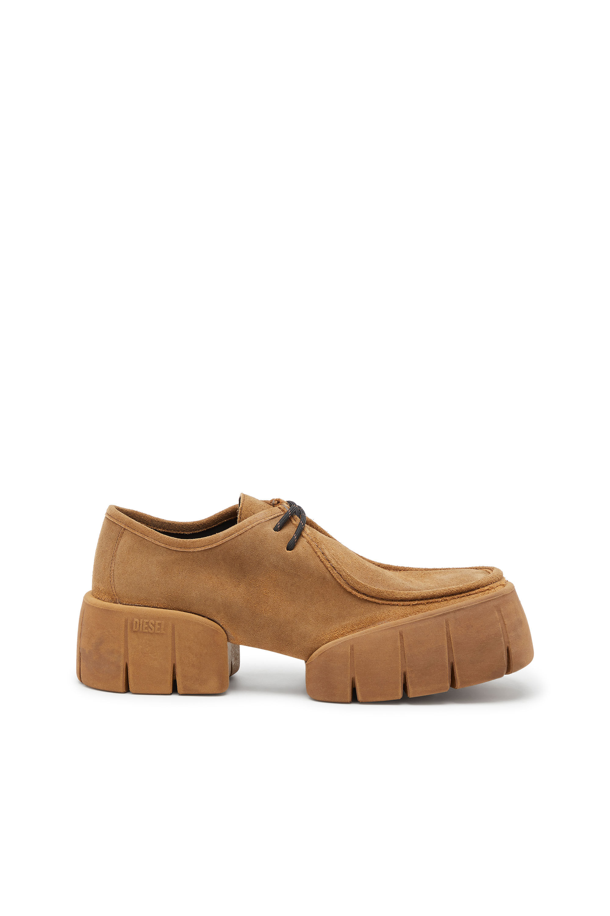 Diesel - D-TEX WB, Man's D-Tex-Moccasin-style shoes in waxed suede in Light Brown - 1