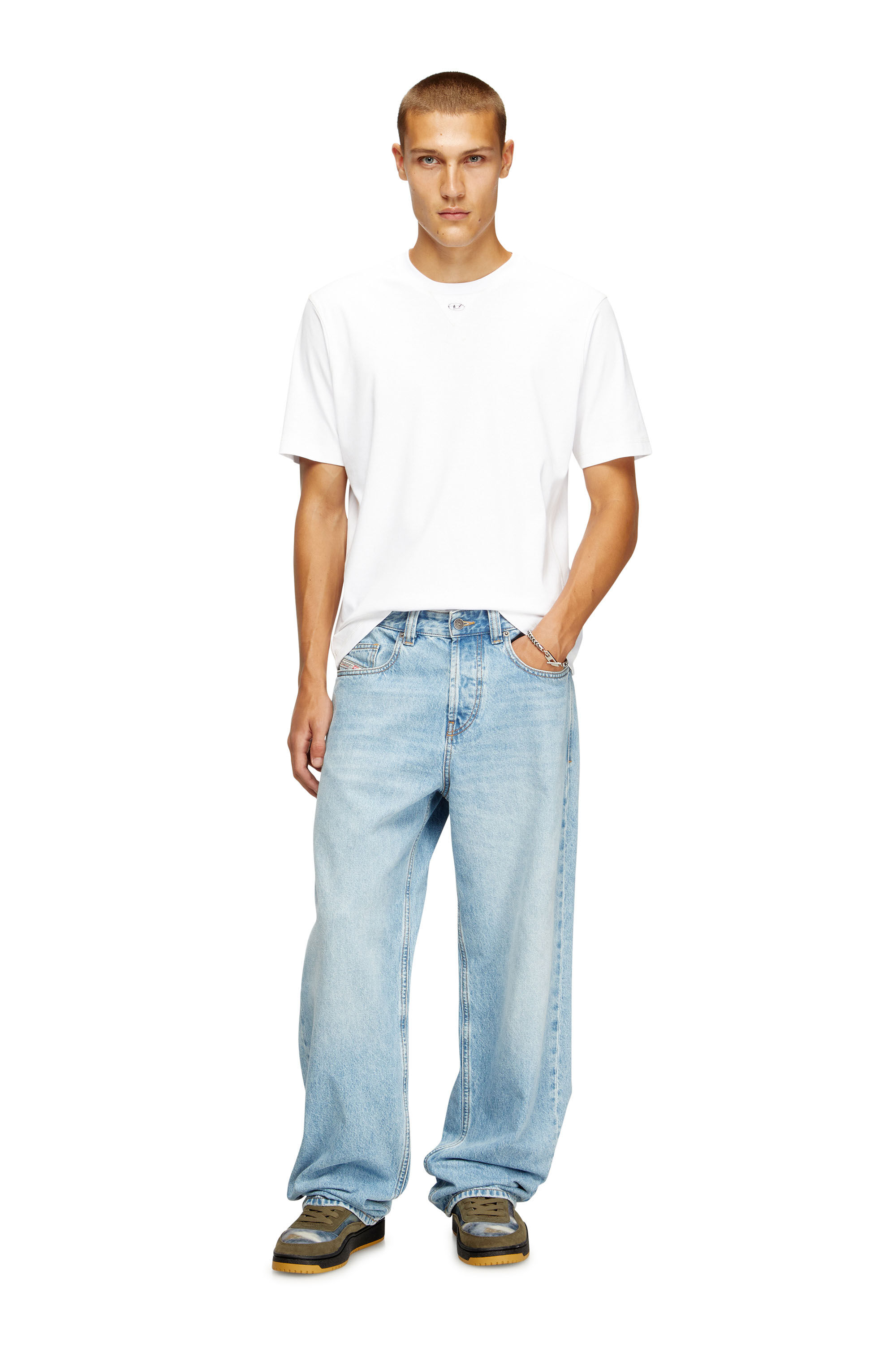Diesel - T-MADJUST-TR, Man's Regular T-shirt with crew neck and Oval D in null - 1