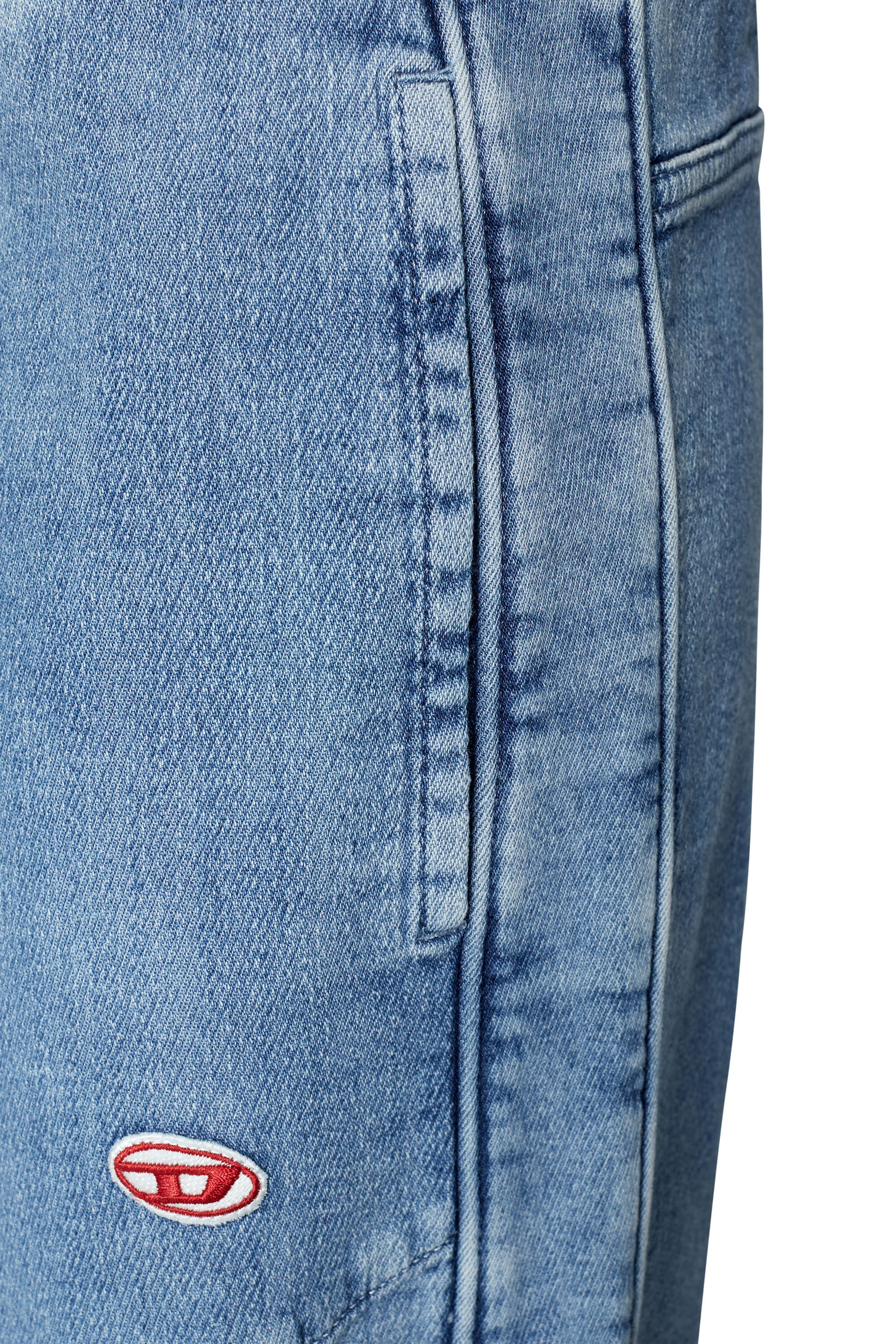 Diesel - Straight D-Martians Track Denim 09D01, Light Blue - Image 6