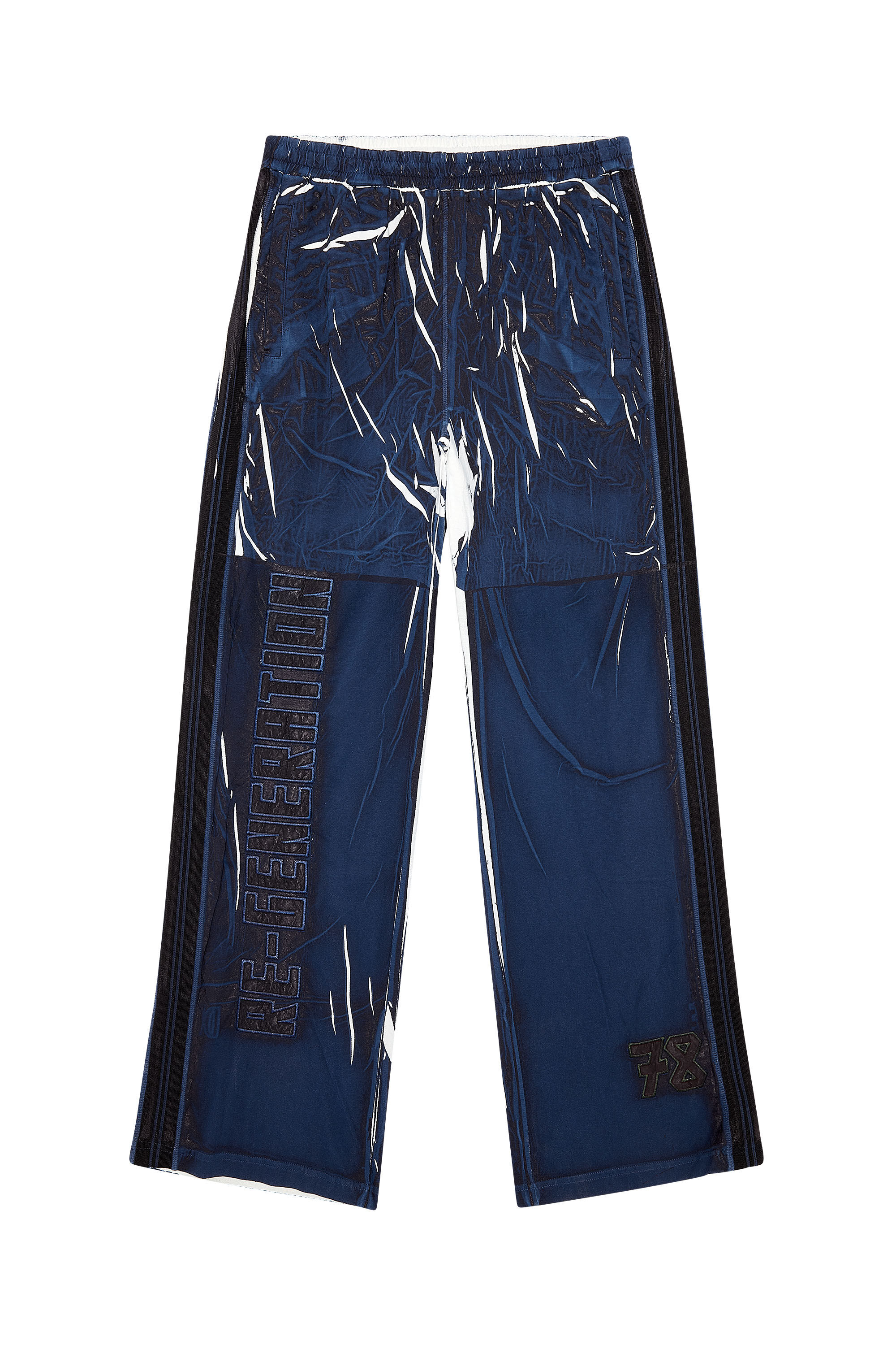 Diesel - P-ROWY-LONG, Man's Track pants with shadowy overprint in Dark Blue - 2