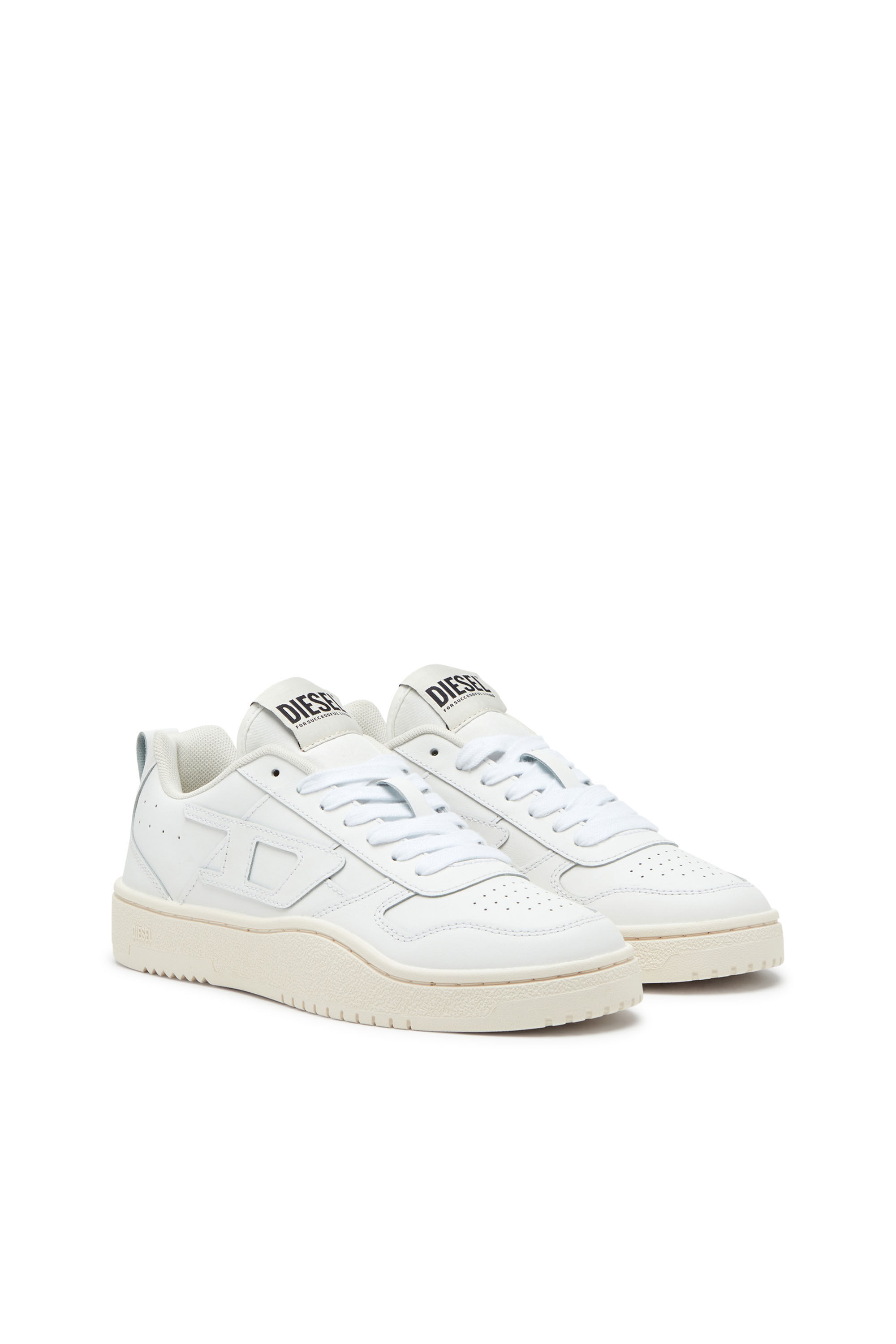 Diesel - S-UKIYO V2 LOW, Man's S-Ukiyo Low-Low-top sneakers in leather and nylon in White - 2