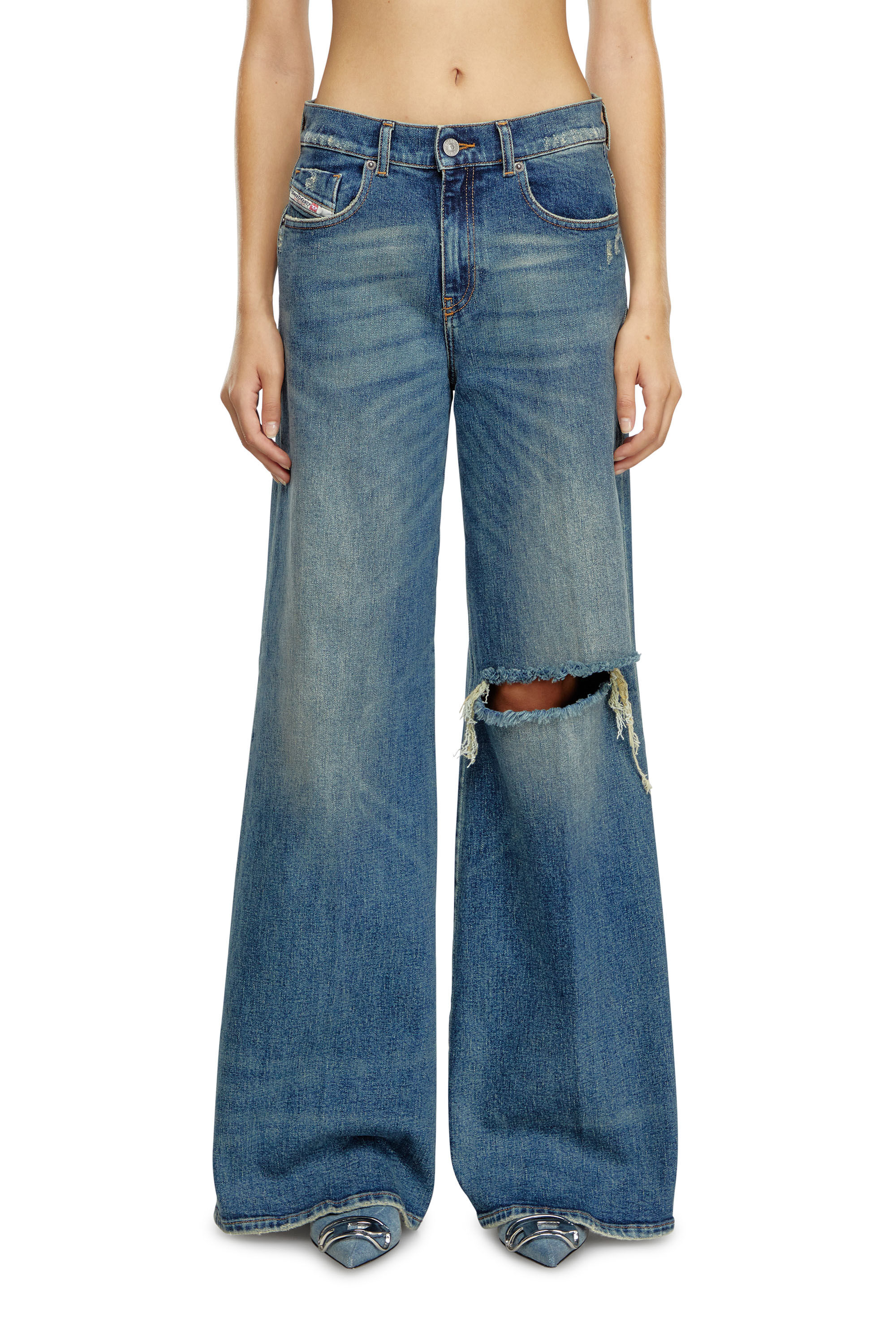 Diesel - Woman Bootcut and Flare Jeans 1978 D-Akemi 007M5, Medium blue - Image 3