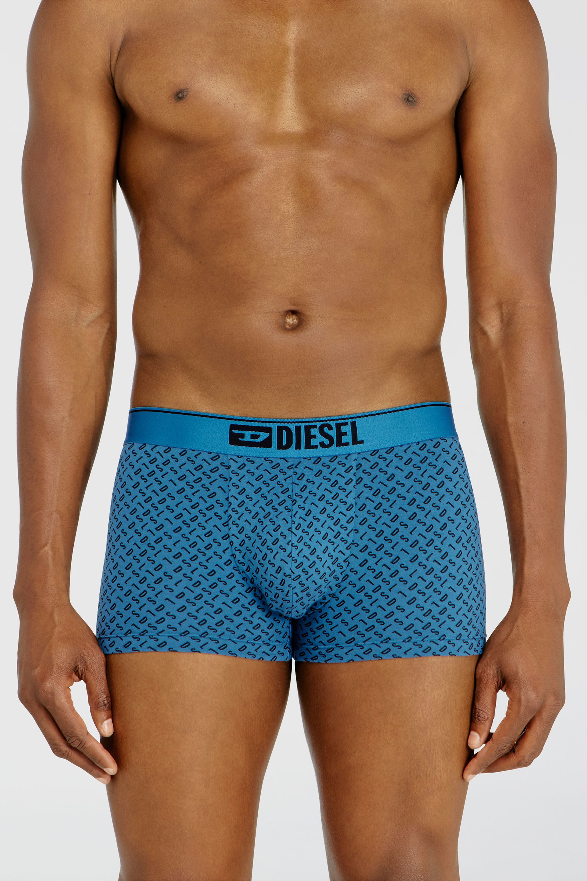 Diesel - DAMIEN-D-BOX-3PACK, Man's Three-pack of stretch cotton trunks with monogram in Blue - 3
