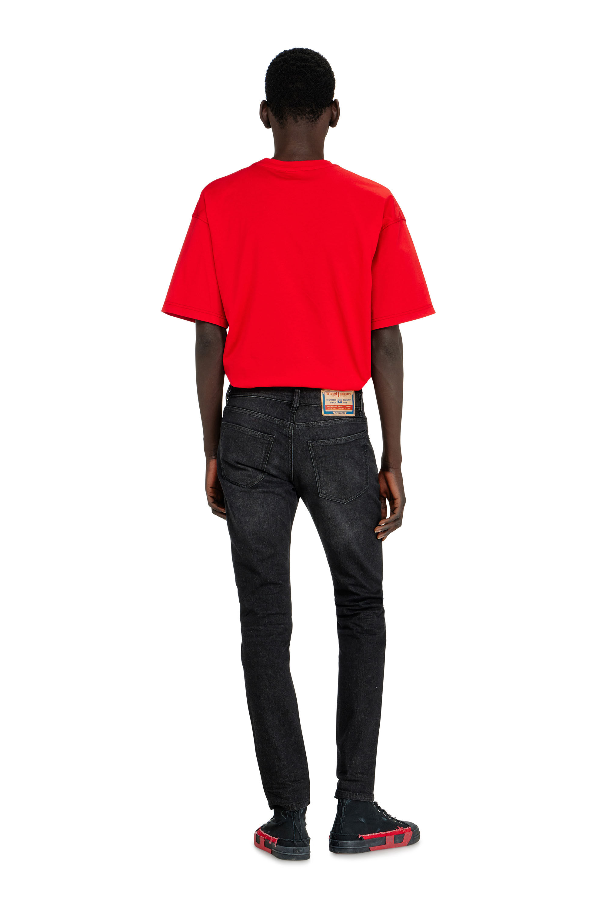 Diesel - Man's Slim Jeans 2019 D-Strukt 0DBDT, Black/Dark grey - 3