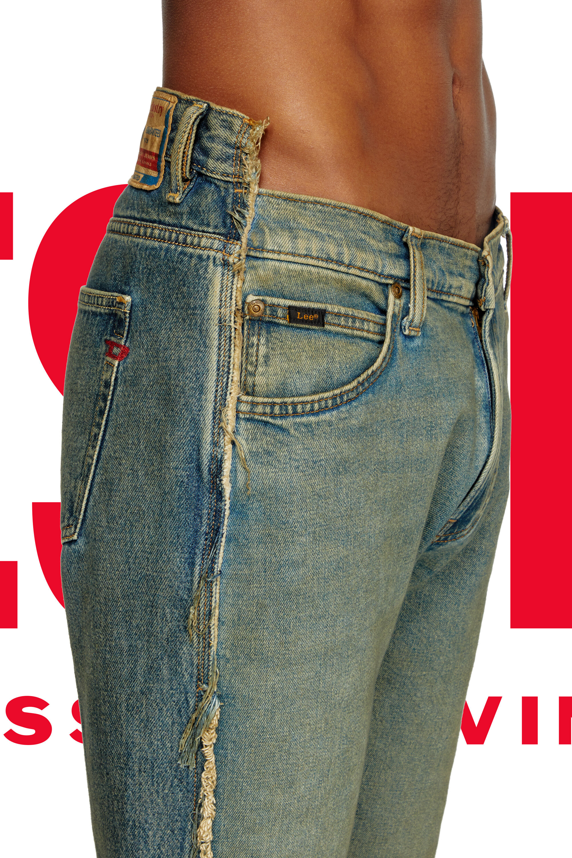 Diesel - Man's Regular Jeans Dieseloves 04 09M98, Dark Blue - 2