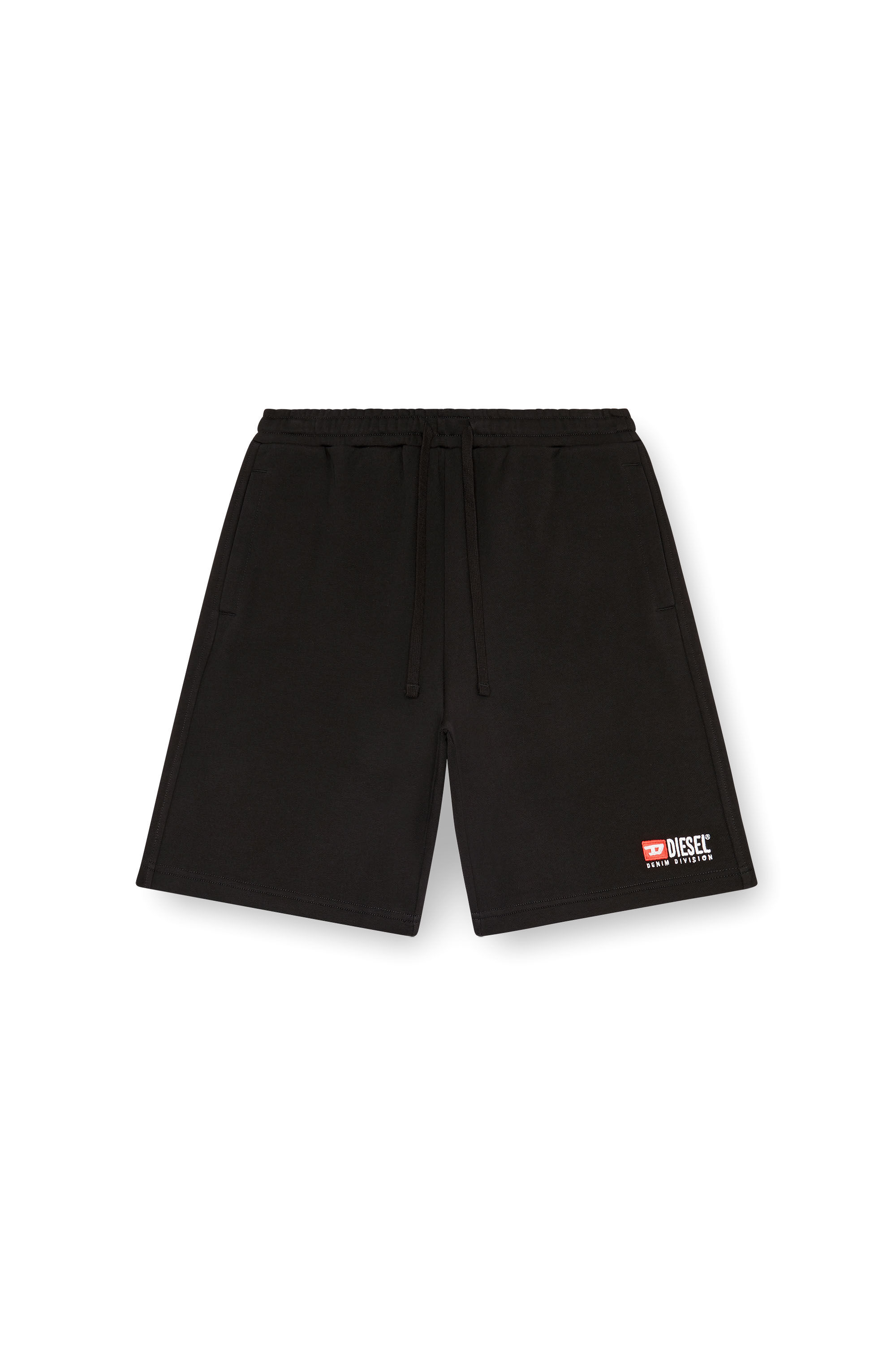 Diesel - P-CROWN-DIV, Man's Sweat shorts with embroidered logo in Black - 2