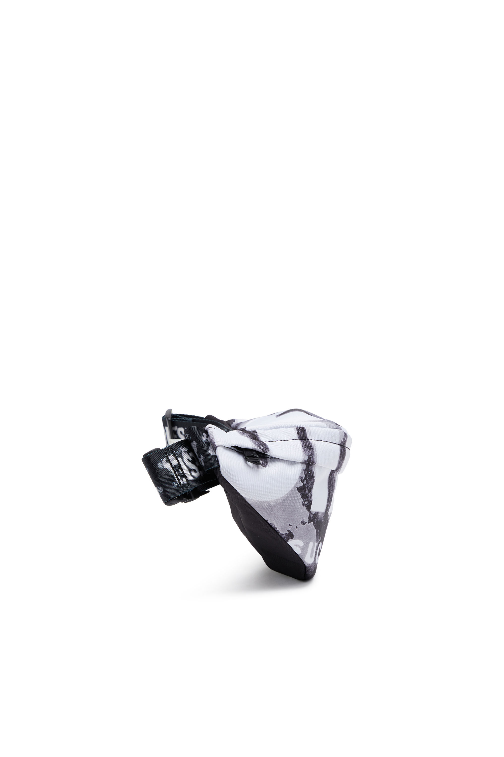 Diesel - RAVE BELTBAG X, Man Rave-Belt bag with bleeding logo print in Black - Image 4