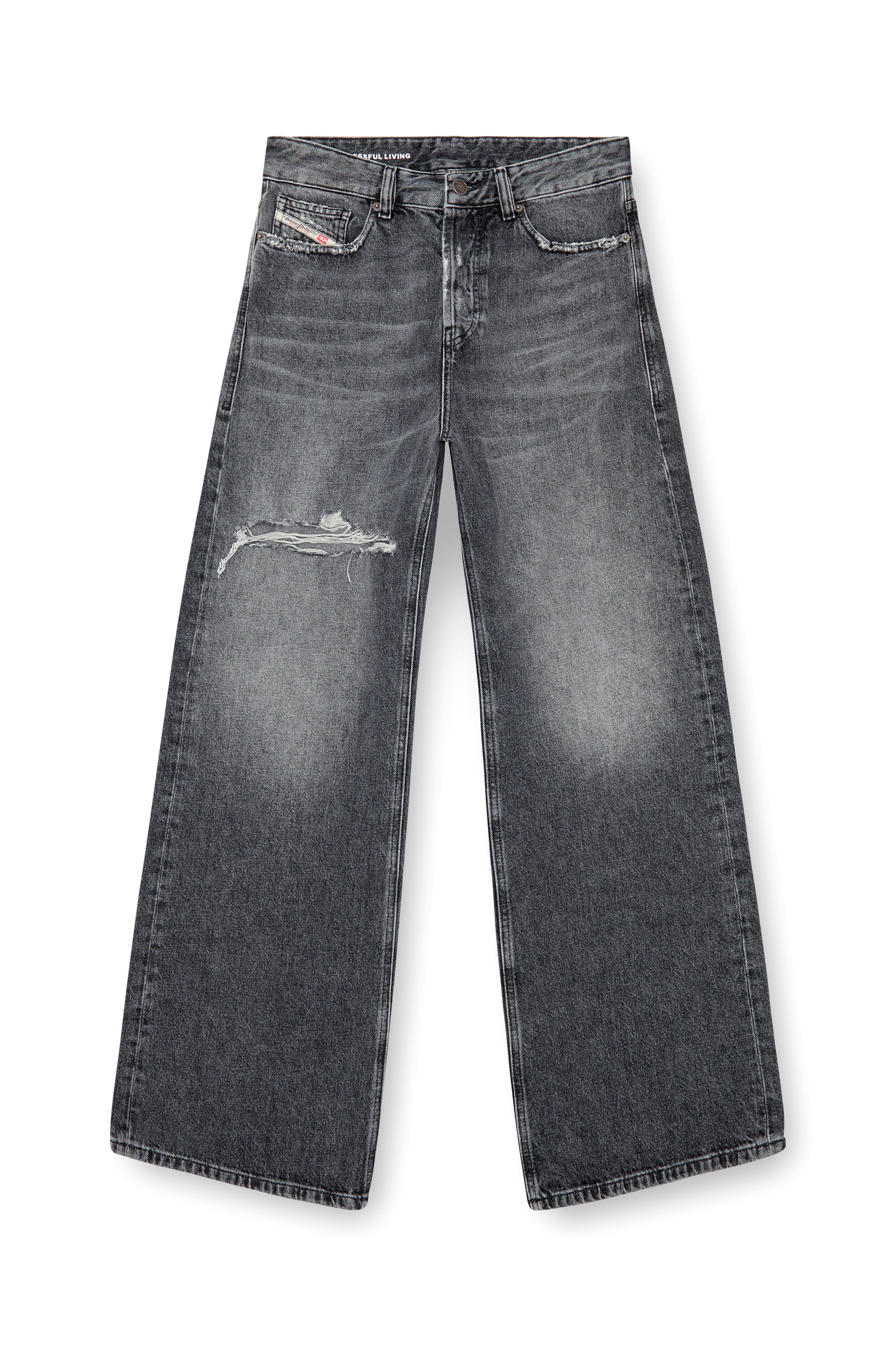 Diesel - Woman Straight Jeans 1996 D-Sire 007X4, Black/Dark grey - Image 2