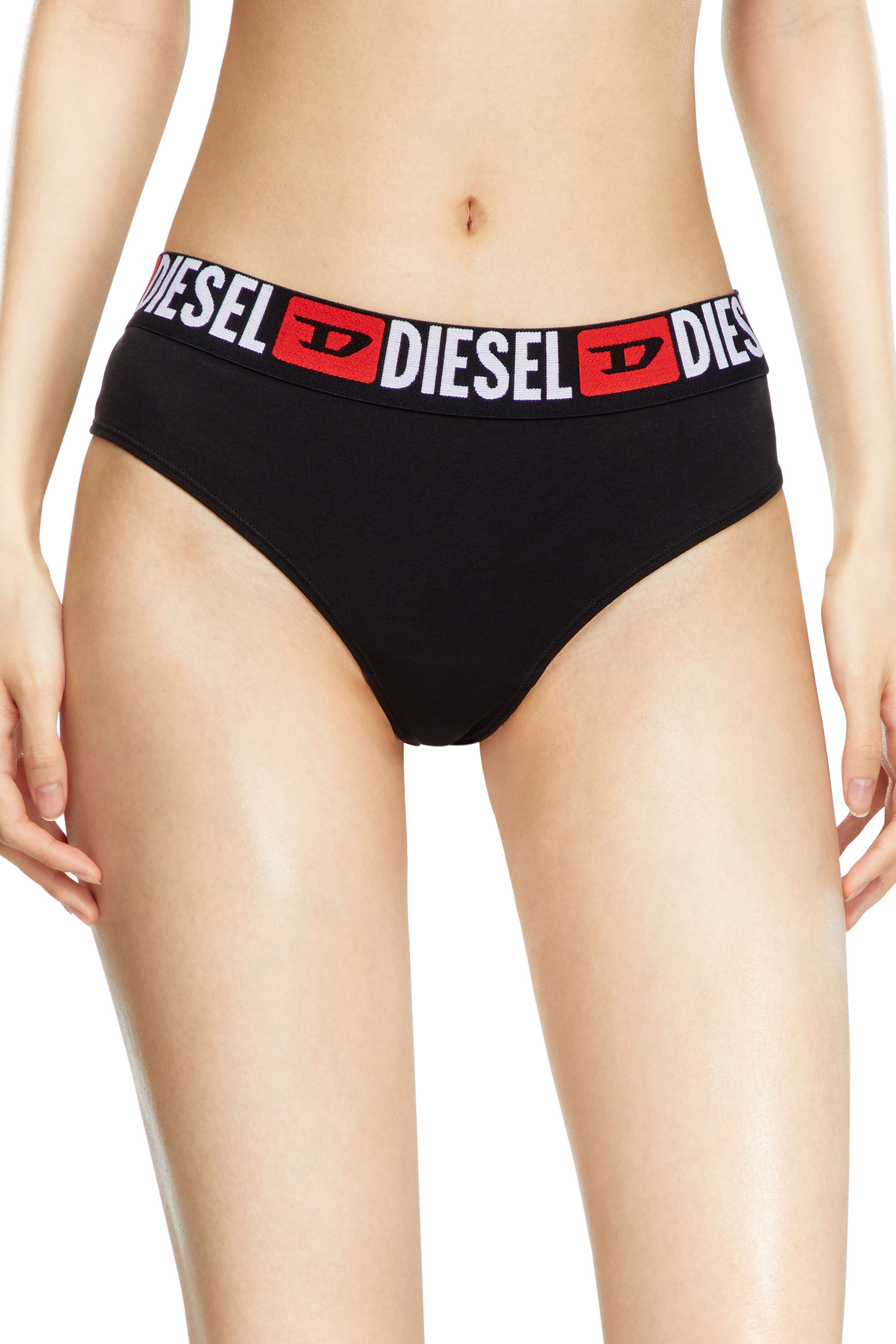 Diesel - UFST-STARS-THREEPACK, Woman 3-pack thongs with logo waist in Black - Image 3