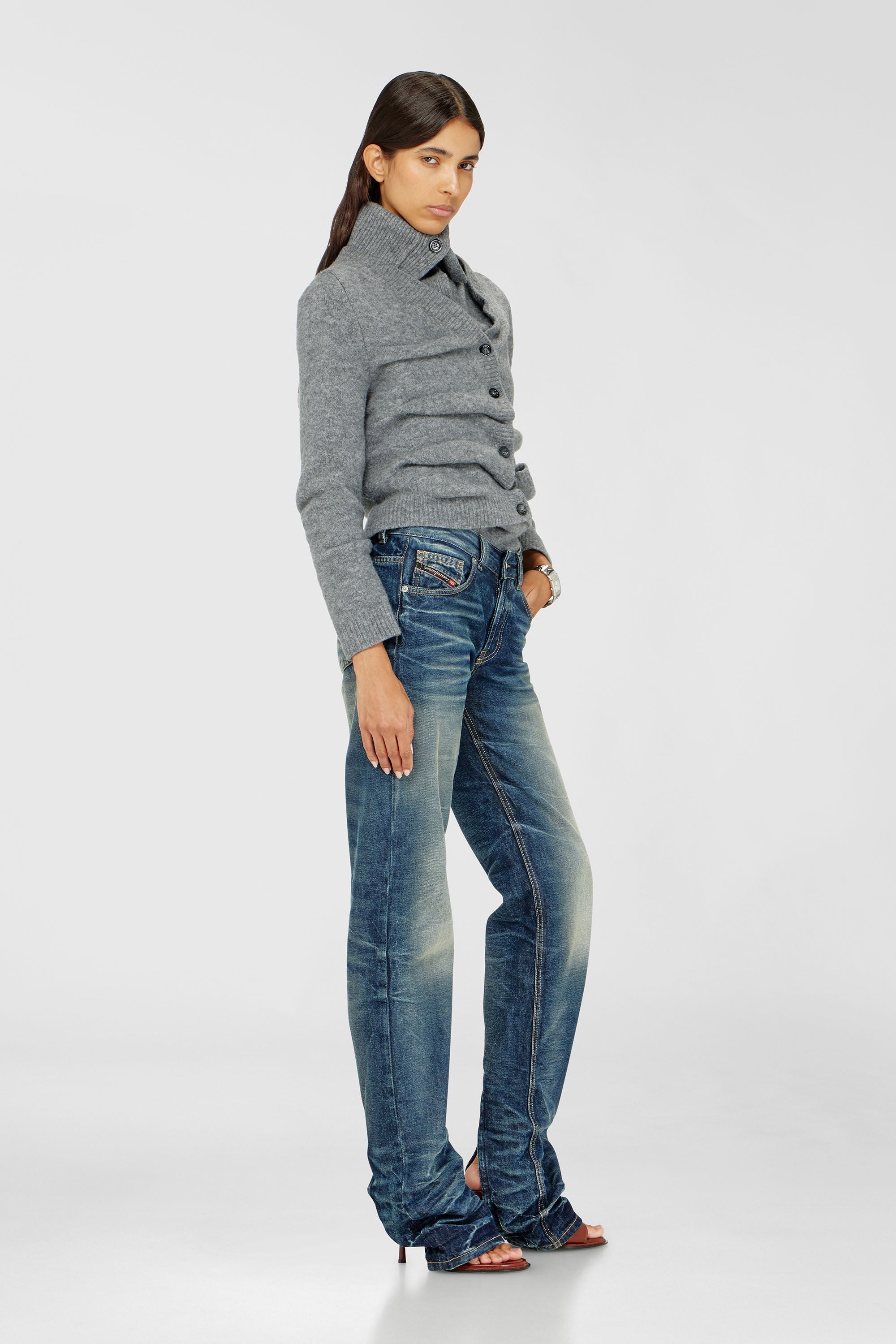 Diesel - Woman's Regular Jeans D-Heel 0DBFC, Medium blue - 2