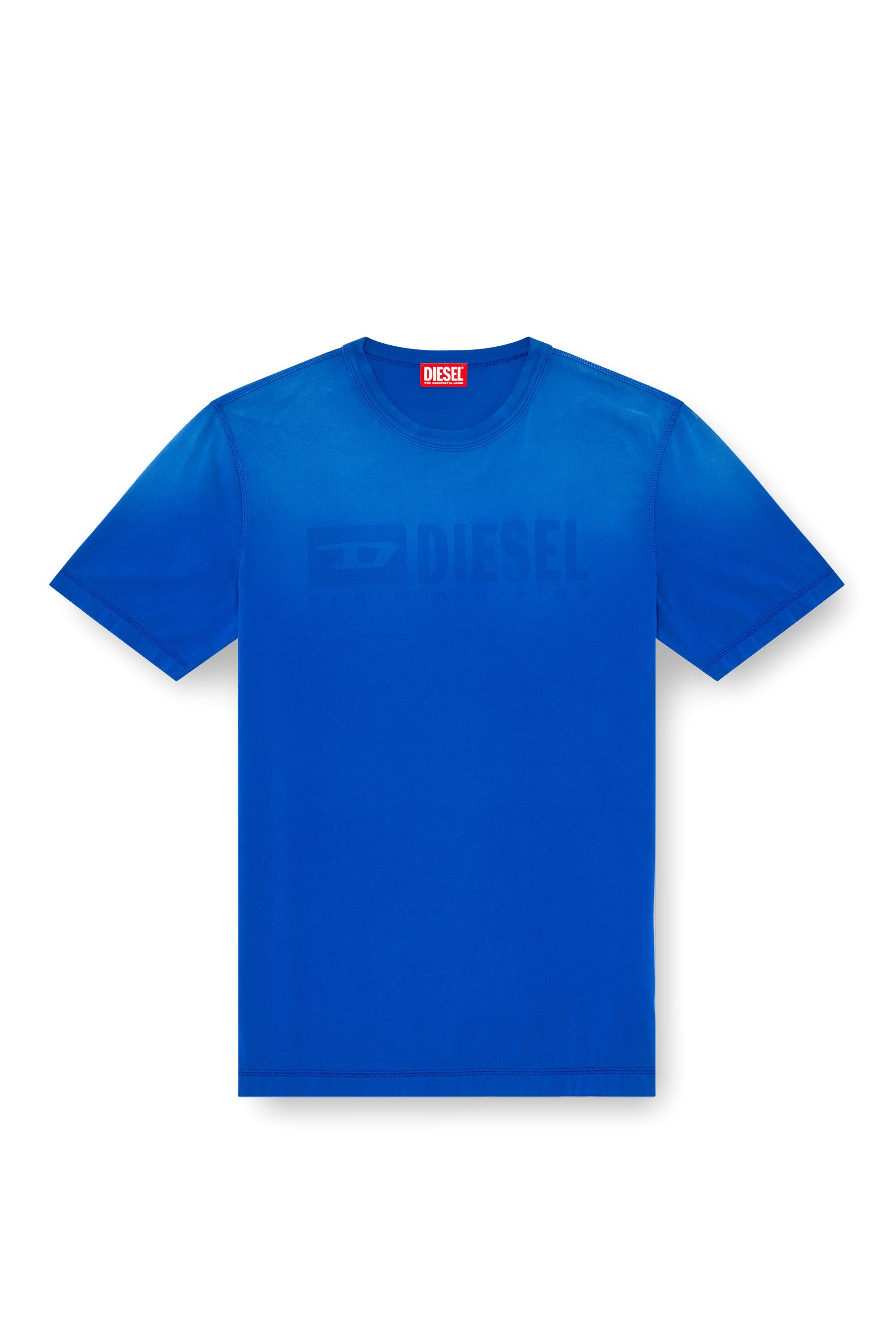 Diesel - T-ADJUST-K4, Man T-shirt with sun-faded treatment in Blue - Image 2