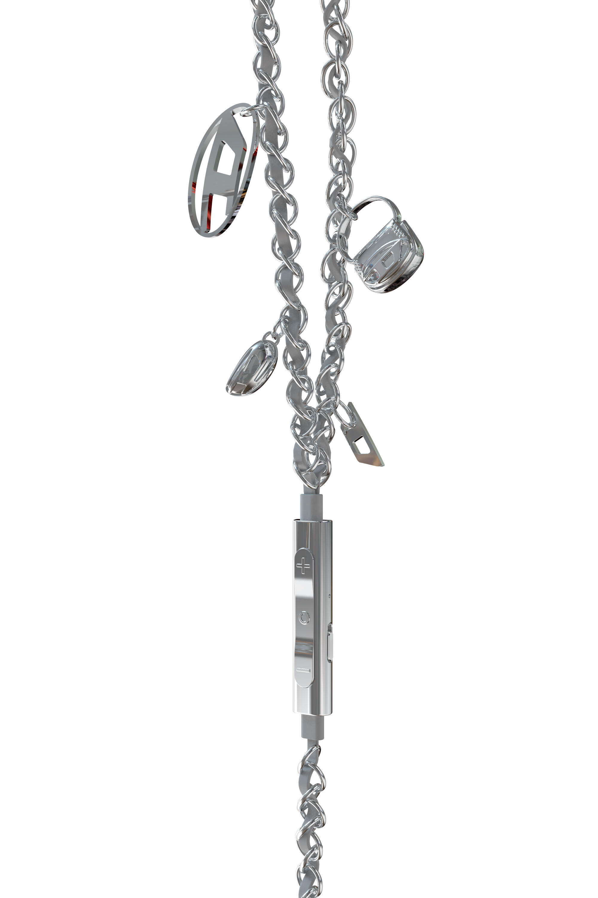 DIESEL ディーゼル シルバー 有線イヤホン 60458 新品未使用品 Women's Wired Earbuds and charms | Silver | Diesel