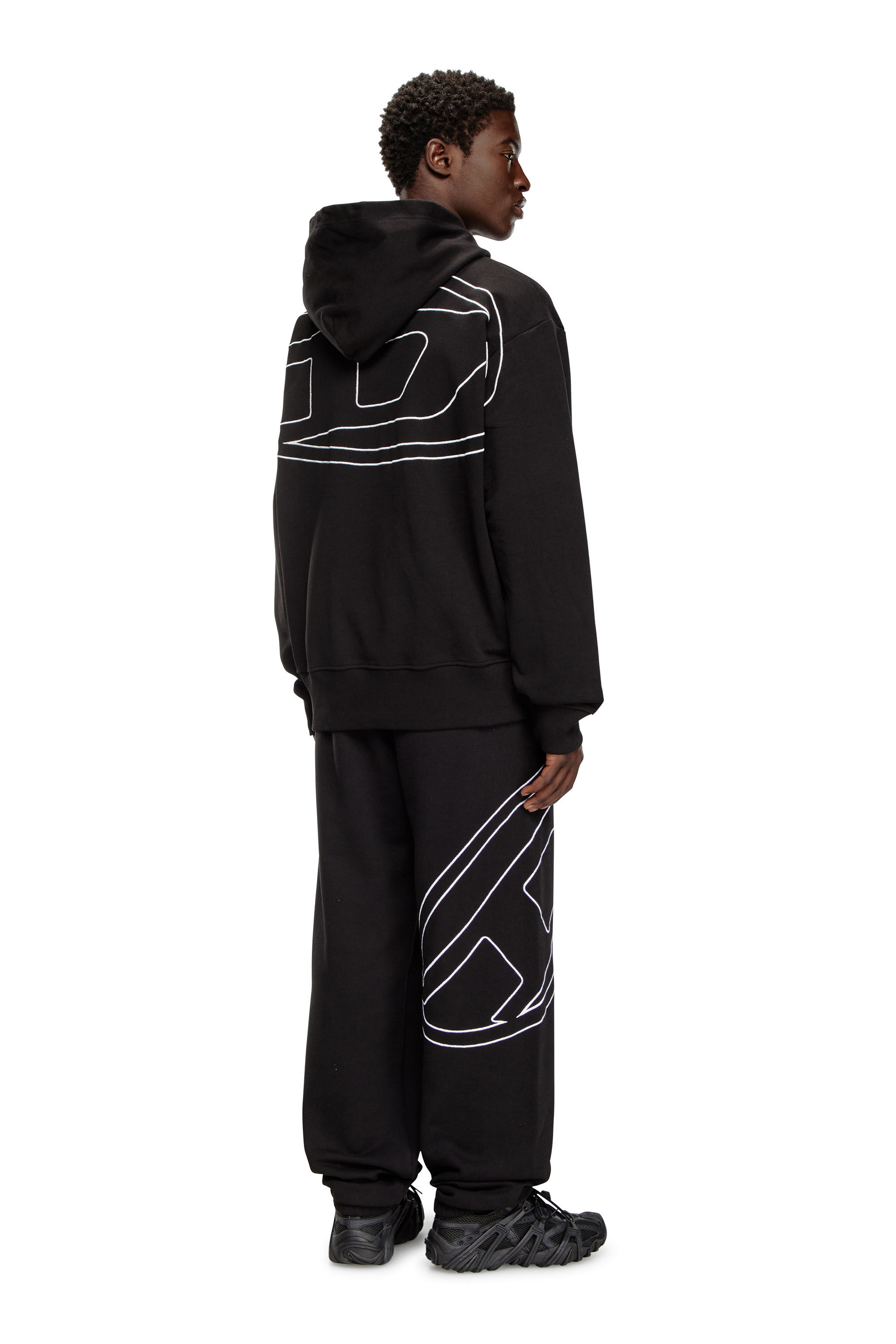 S-MACS-HOOD-MEGOVAL-D Men: Hoodie with back D logo | Diesel