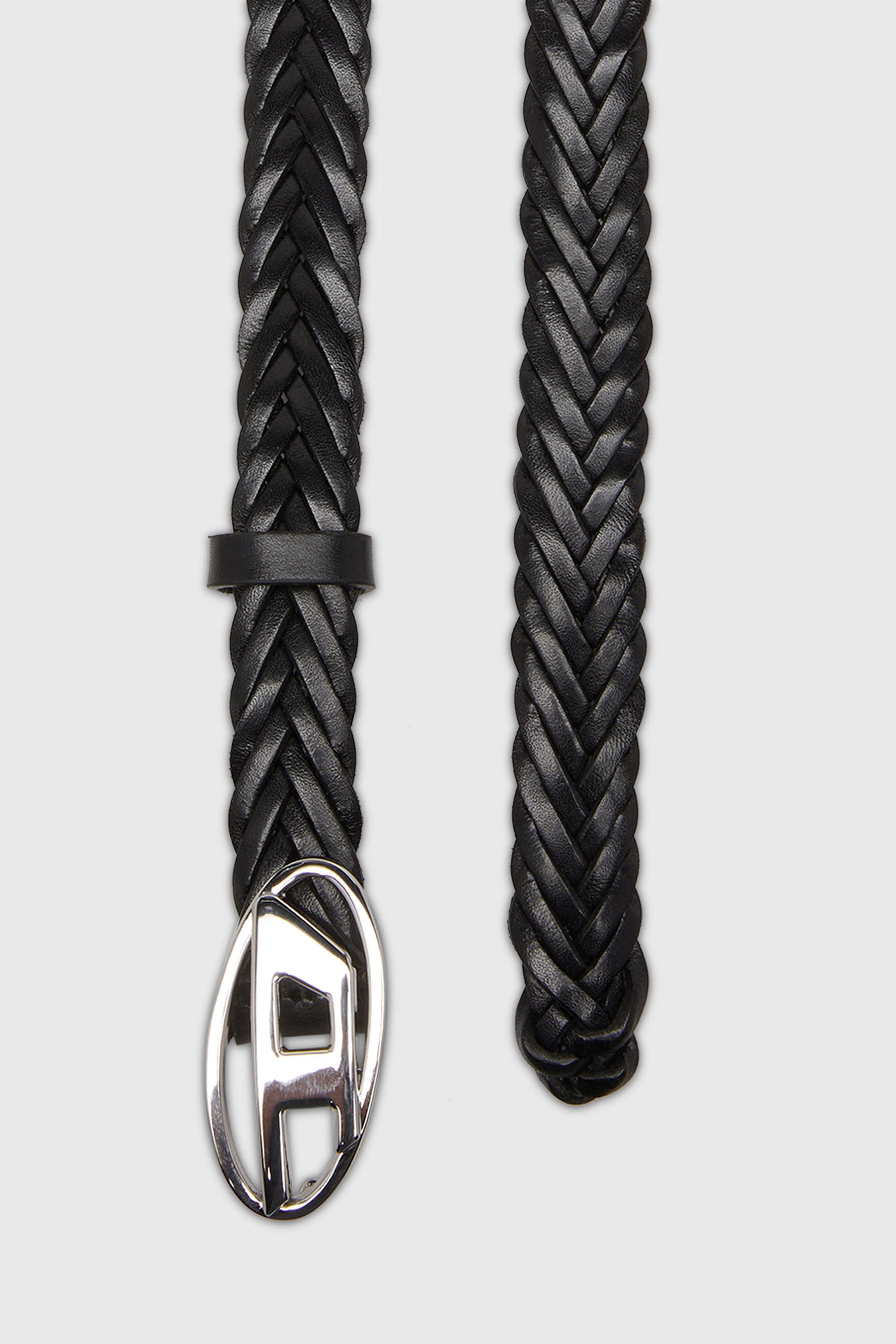 Diesel - B-1DR 20, Woman's 1.9 cm braided leather belt in Black - 2