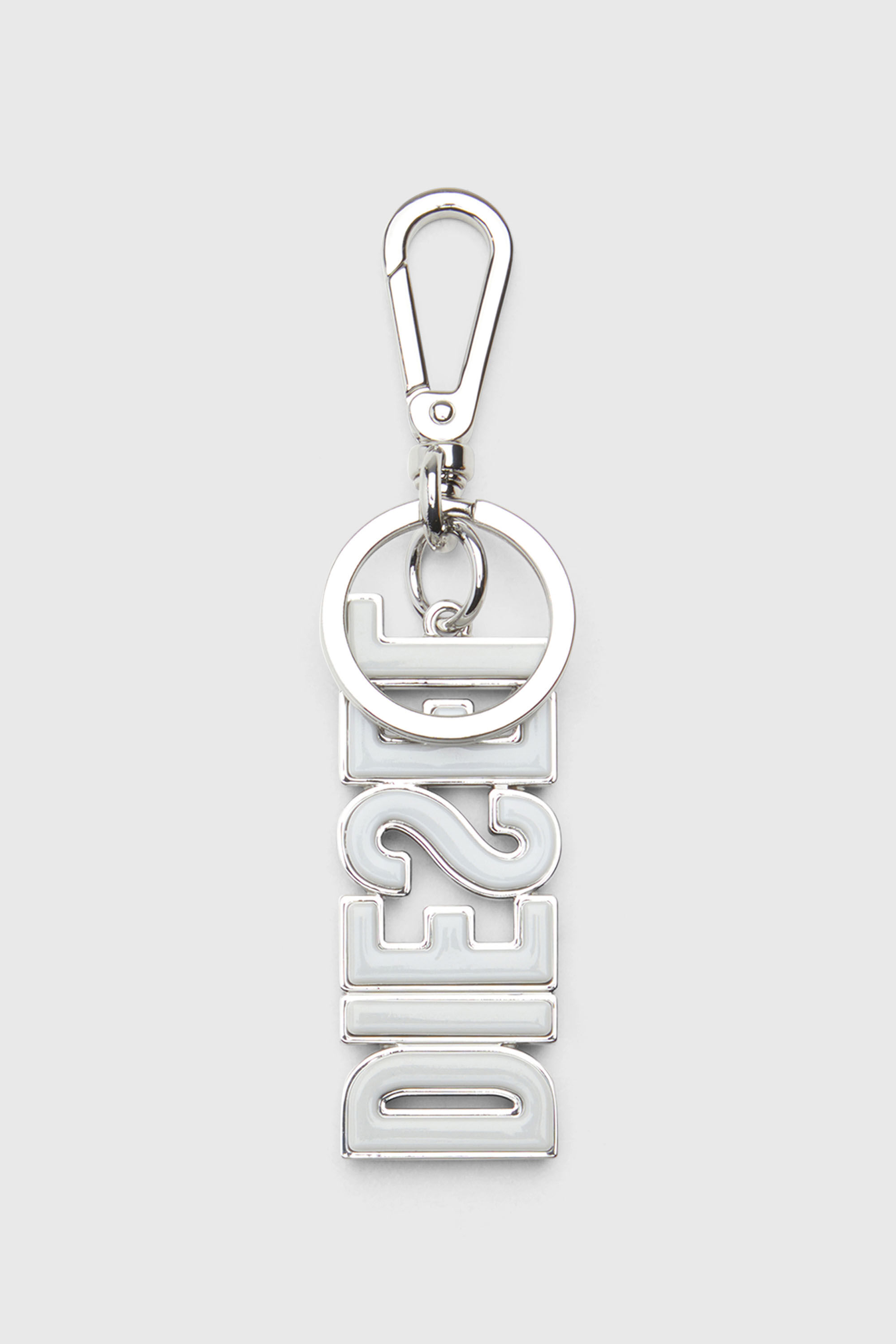 Diesel - DSL 3D KEY RING, Man's Metal and resin DIESEL keyring in Black/Silver - 2