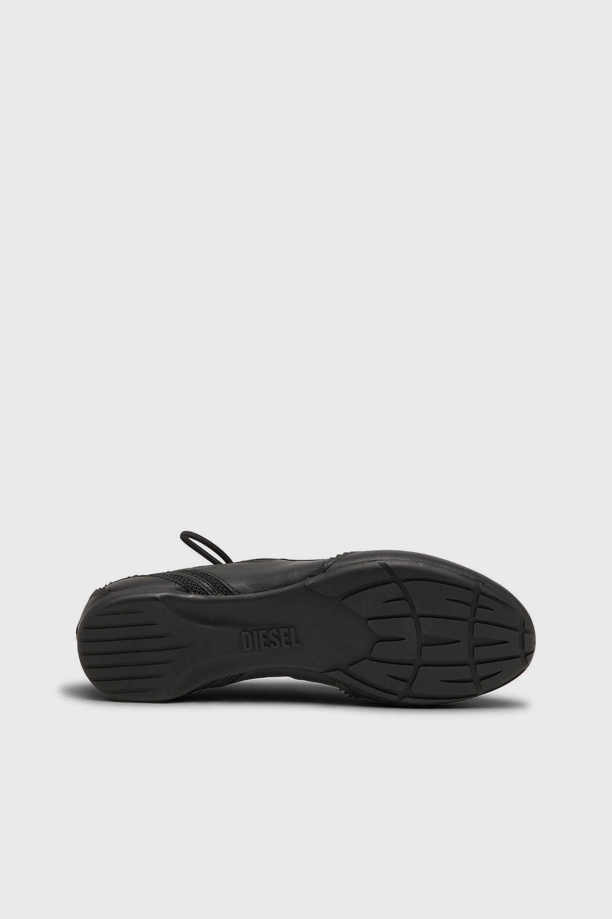 Diesel - D-MILE BALLERINA LACE UP W, Woman's D-Mile - Lace-up ballerina flats in leather and mesh in Black - 5