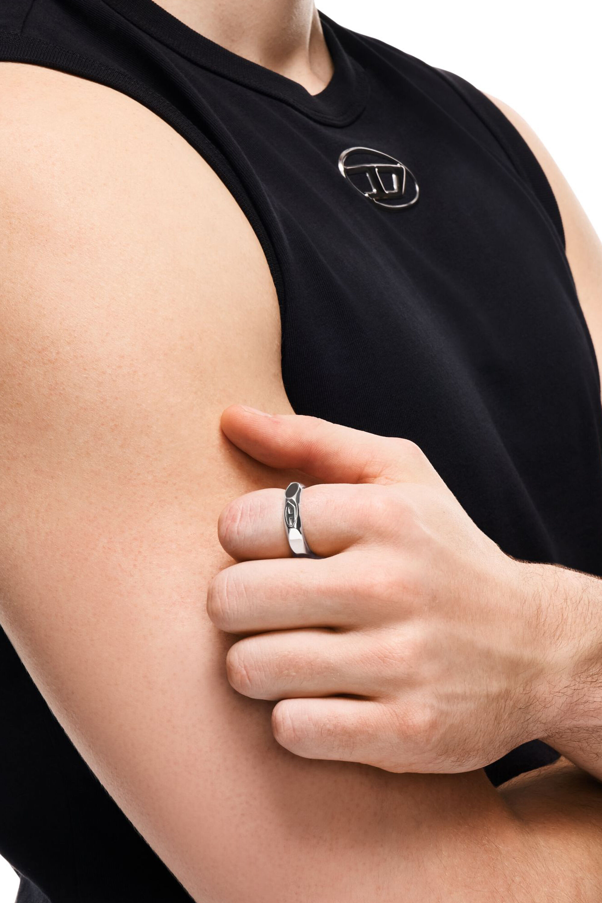 Diesel - DX1693040 JEWELLERY, Unisex's Stainless steel band ring in Silver - 5