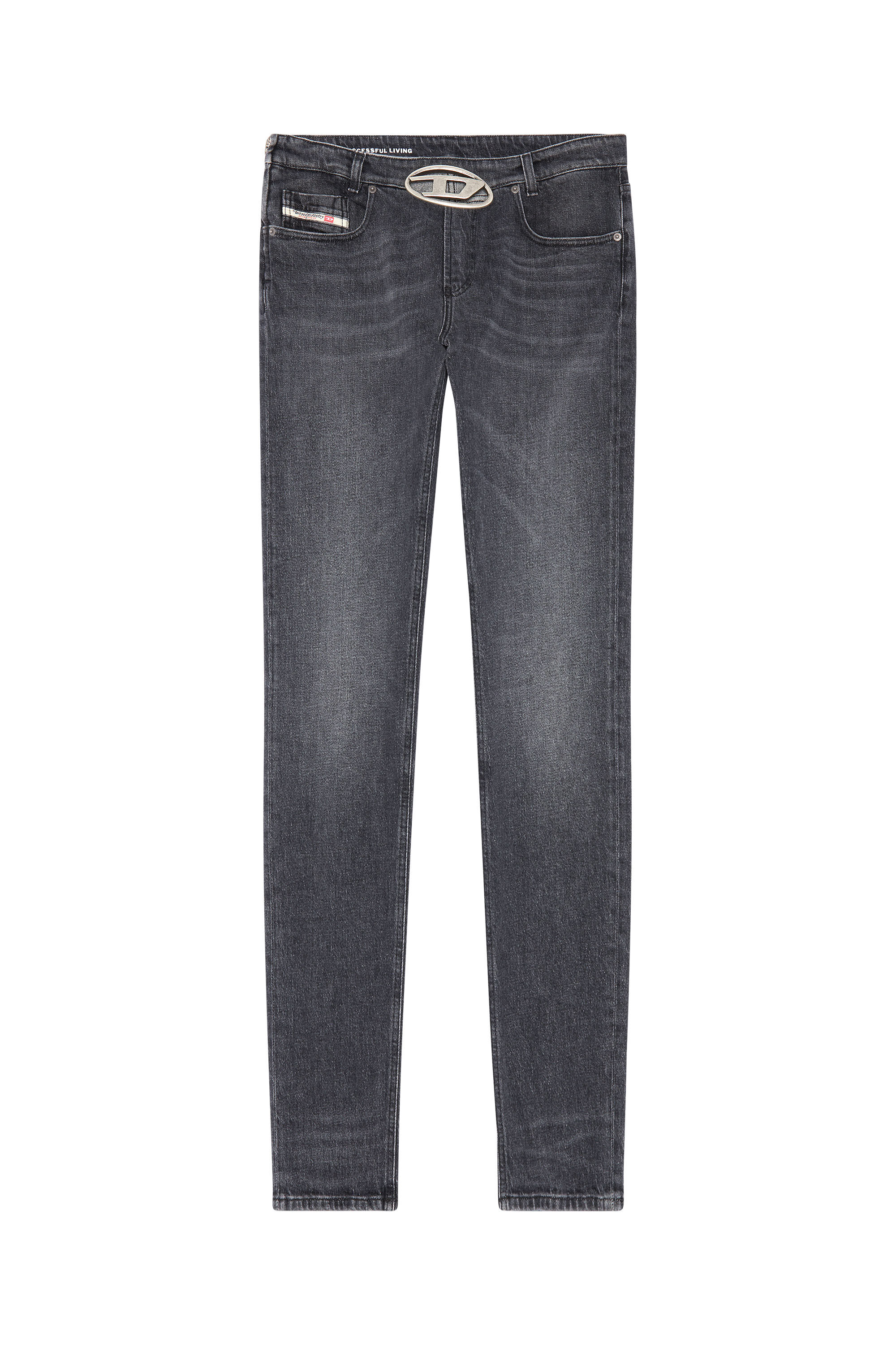 Diesel - Slim Jeans 2019 D-Strukt 0CKAH, Black/Dark grey - Image 2