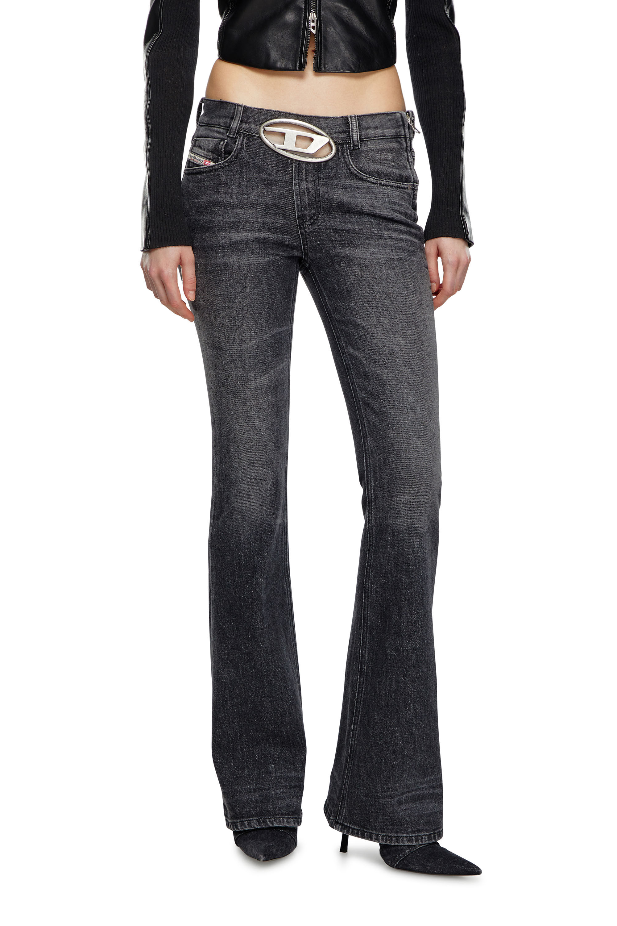 Diesel - Bootcut and Flare Jeans 1969 D-Ebbey 0CKAH, Black/Dark grey - Image 3