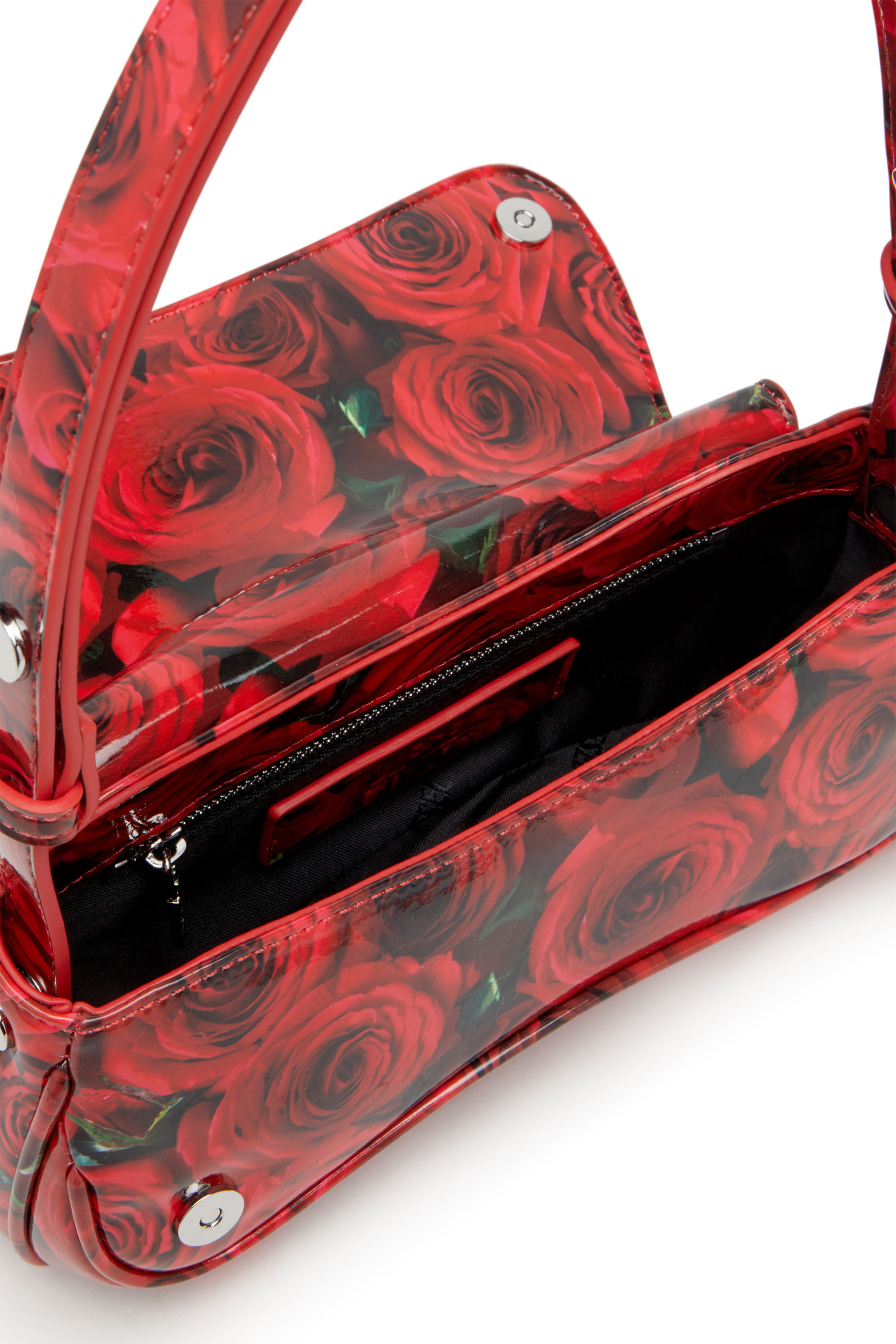 Diesel - PLAY CLUTCH, Woman's Play-Glossy clutch with print in Red - 2