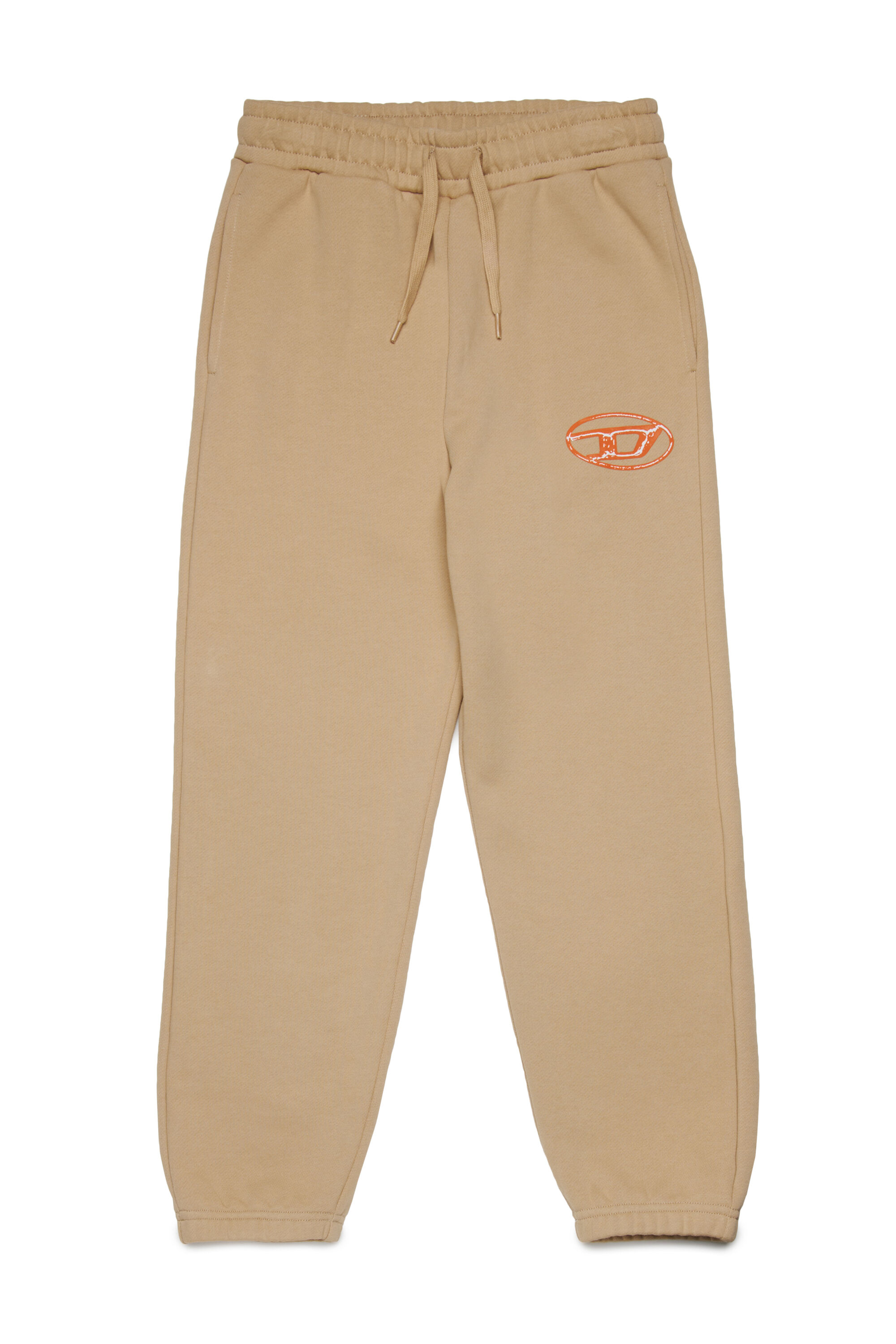 Diesel - POSTIV, Man's Cotton pants with logo in Light Brown - 1