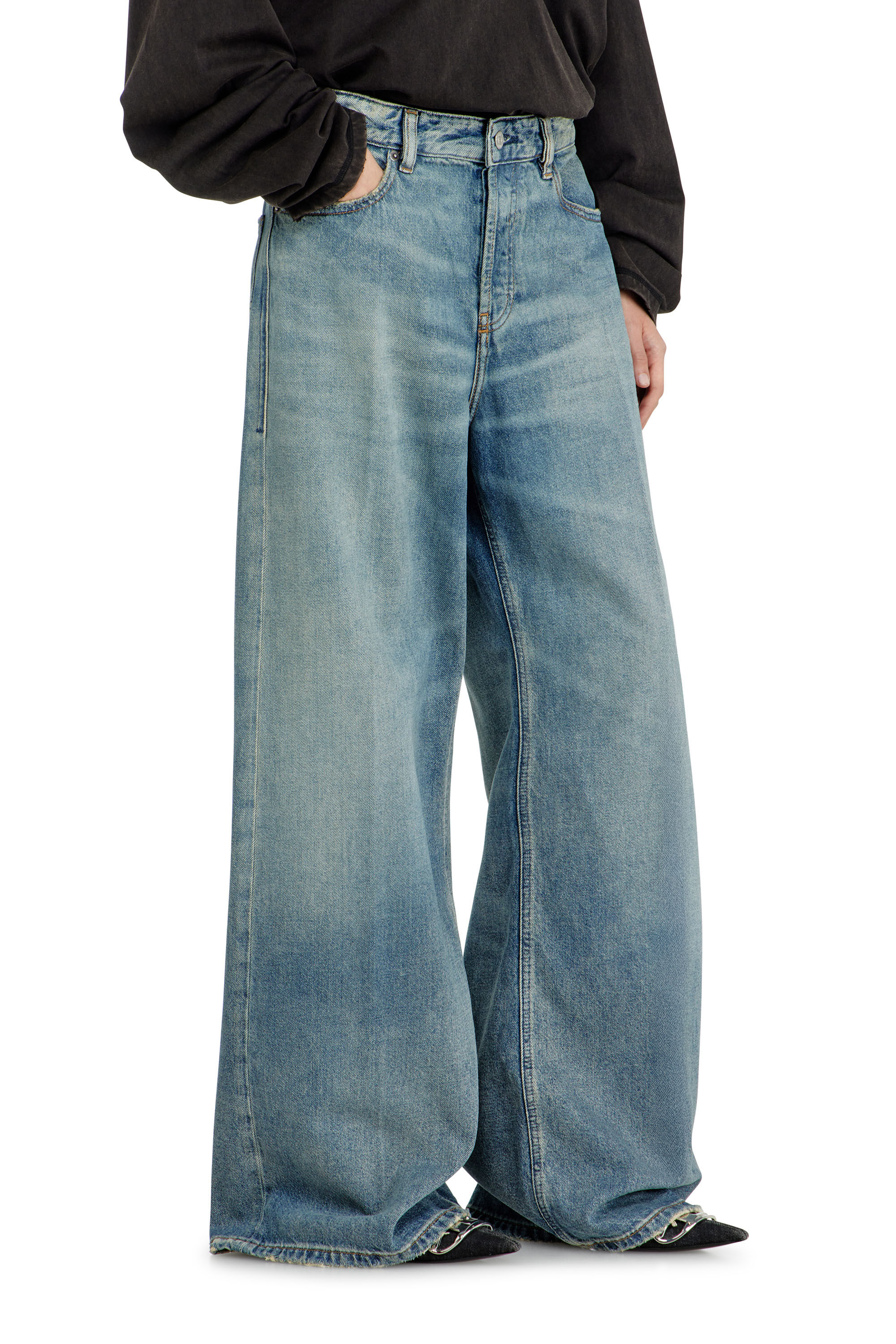 Diesel - Woman's Relaxed Jeans 1996 D-Sire 0BEBL, Medium blue - 7