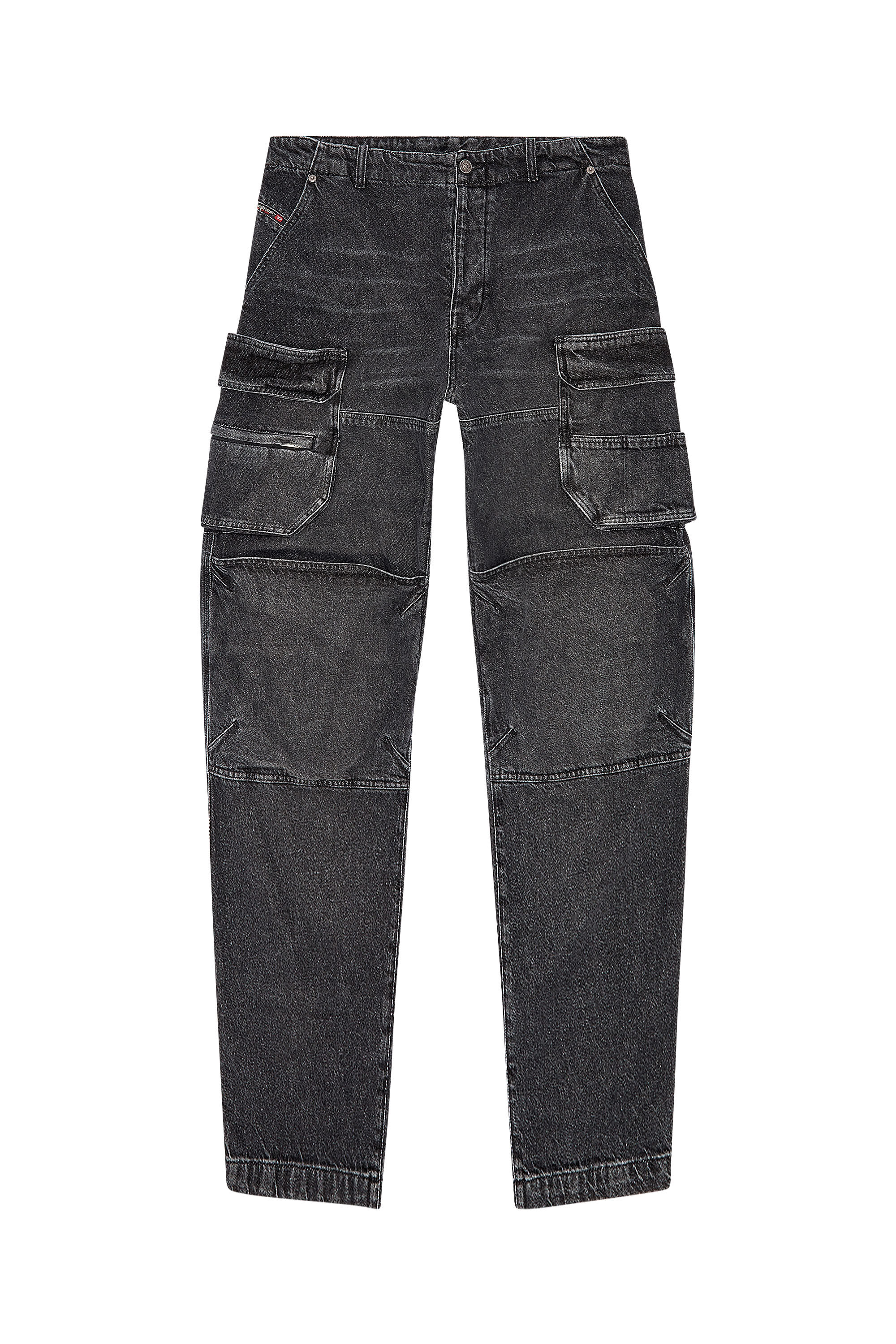 Diesel - Straight Jeans D-Fish 0HLAA, Black/Dark grey - Image 2