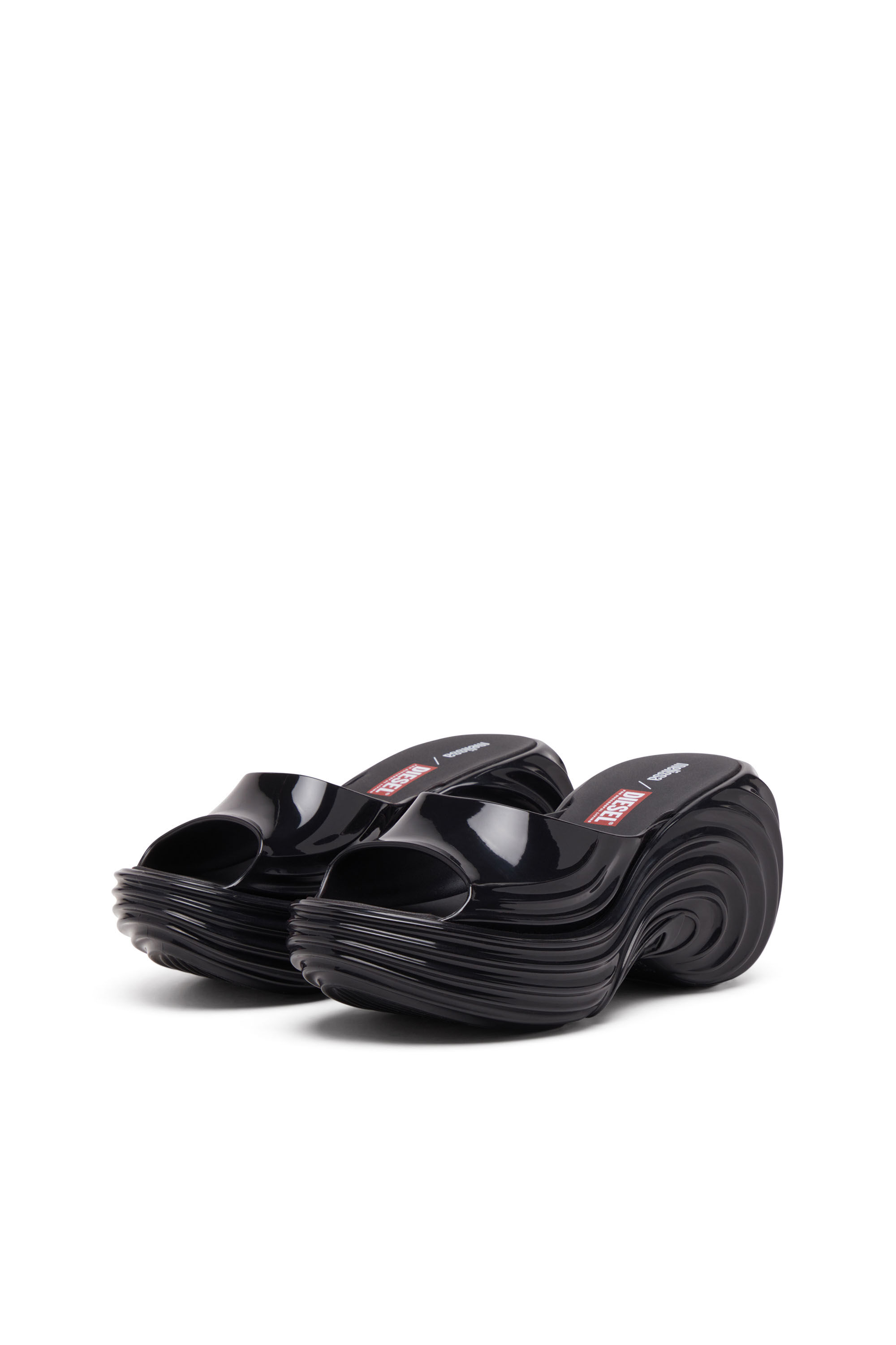 Diesel - MELISSA QUANTUM PLATFORM, Woman's Platform mule in Melflex® in Black - 9