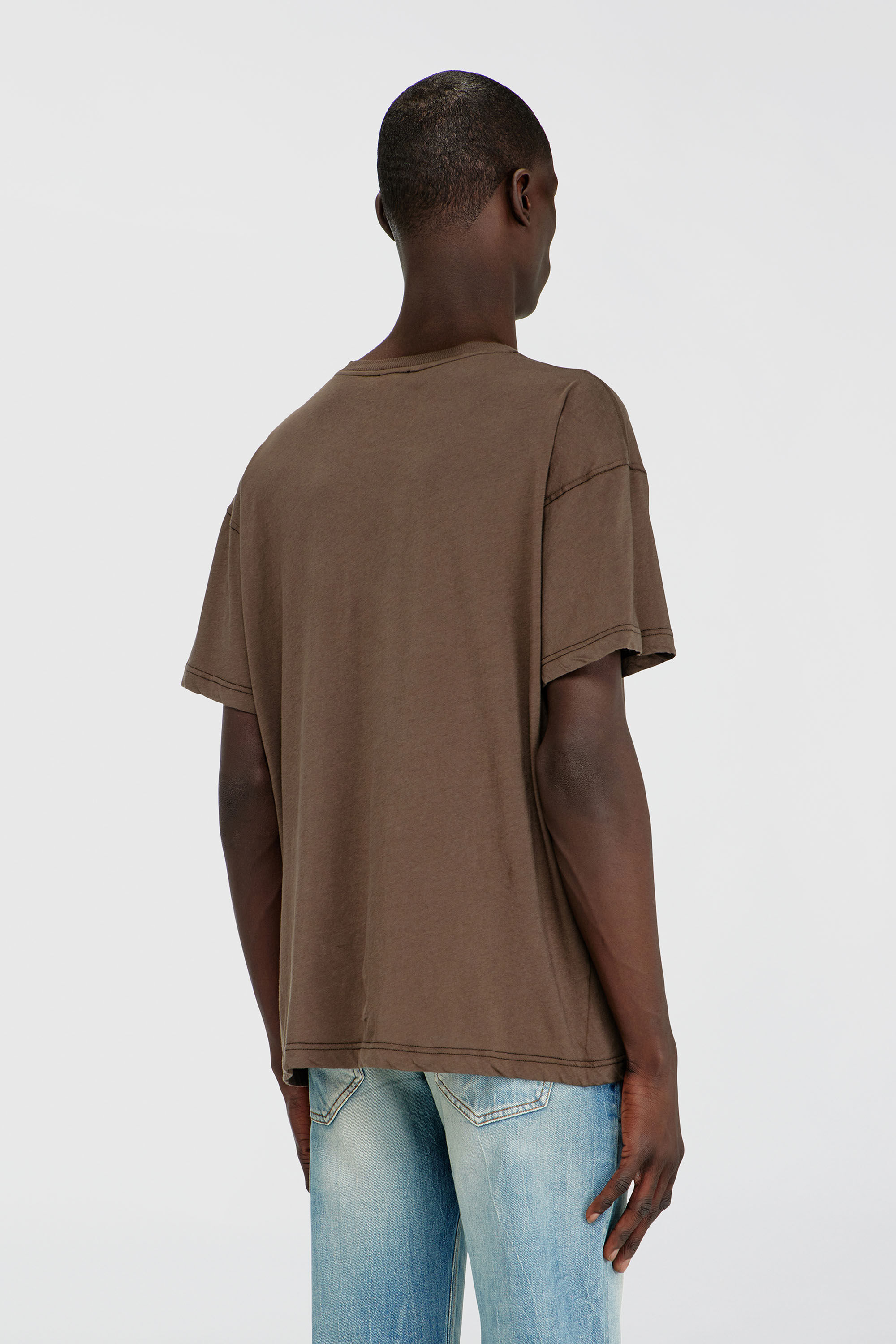 Diesel - T-NORM-AA1, Man's Regular T-shirt with Phoenix print in Brown - 4