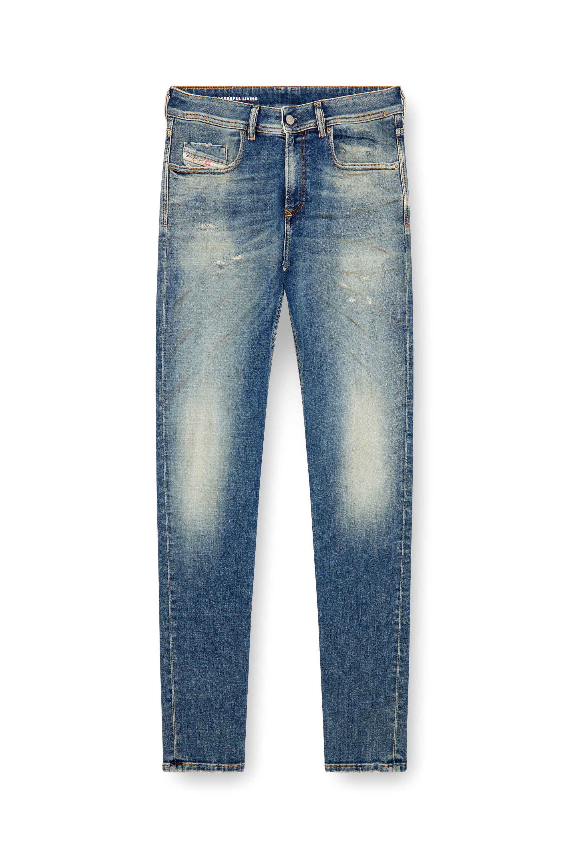 Diesel - Man's Skinny Jeans 1979 Sleenker 09J22, Medium blue - 2