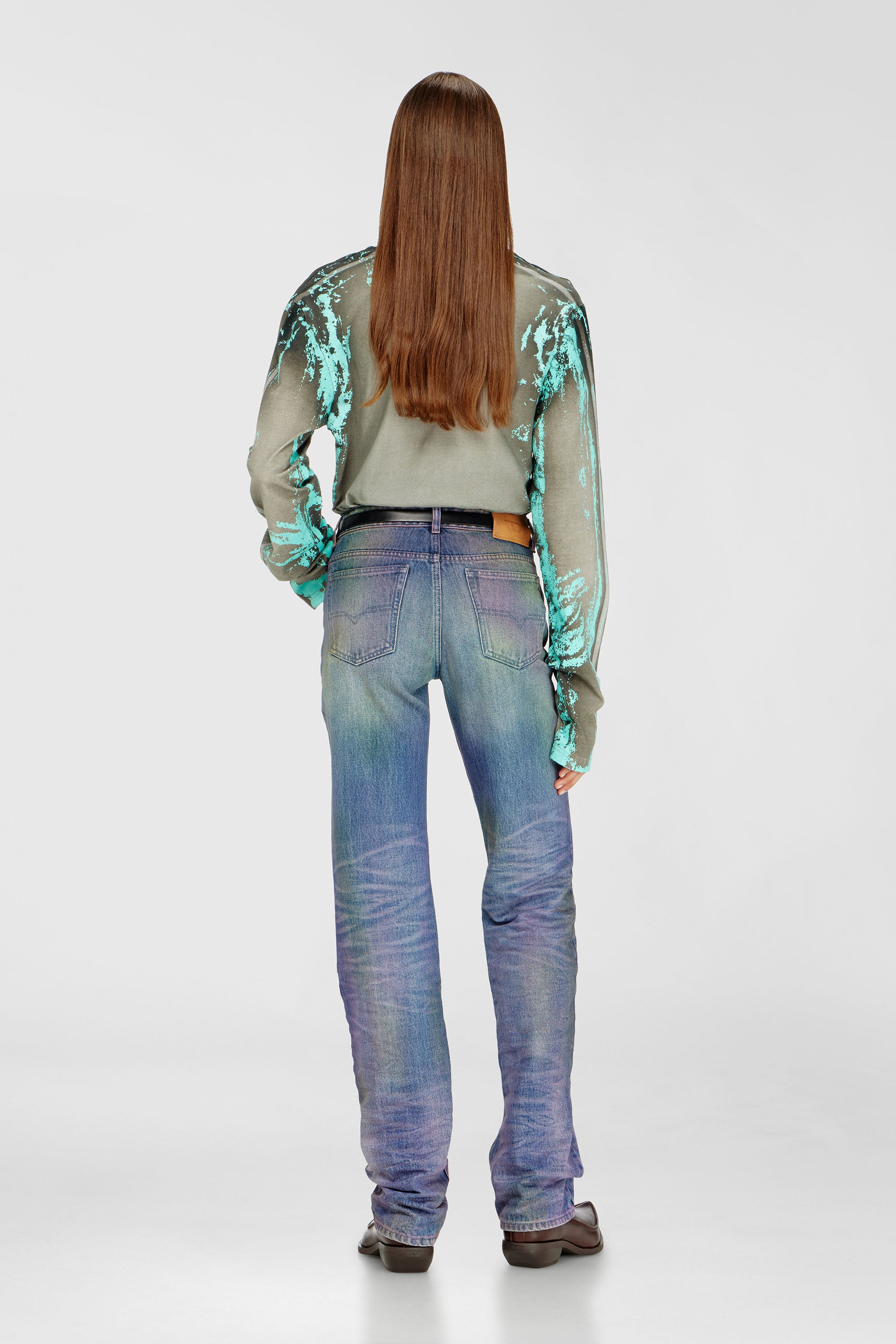 Diesel - Woman's Regular Jeans D-Lie 007FW, Multicolor/Blue - 3