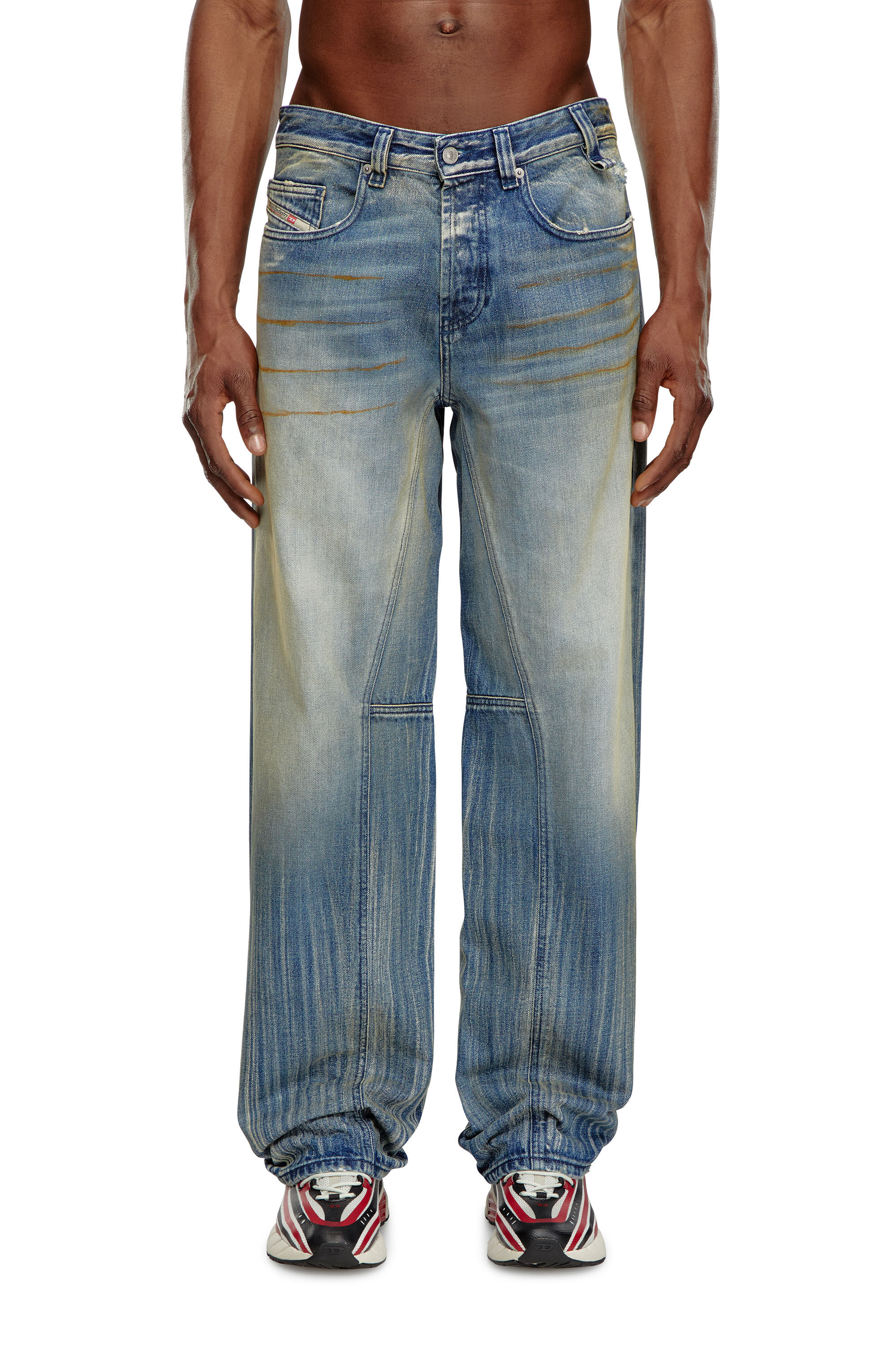 Diesel - Man Straight Jeans 2001 D-Macro 09I97, Medium blue - Image 3