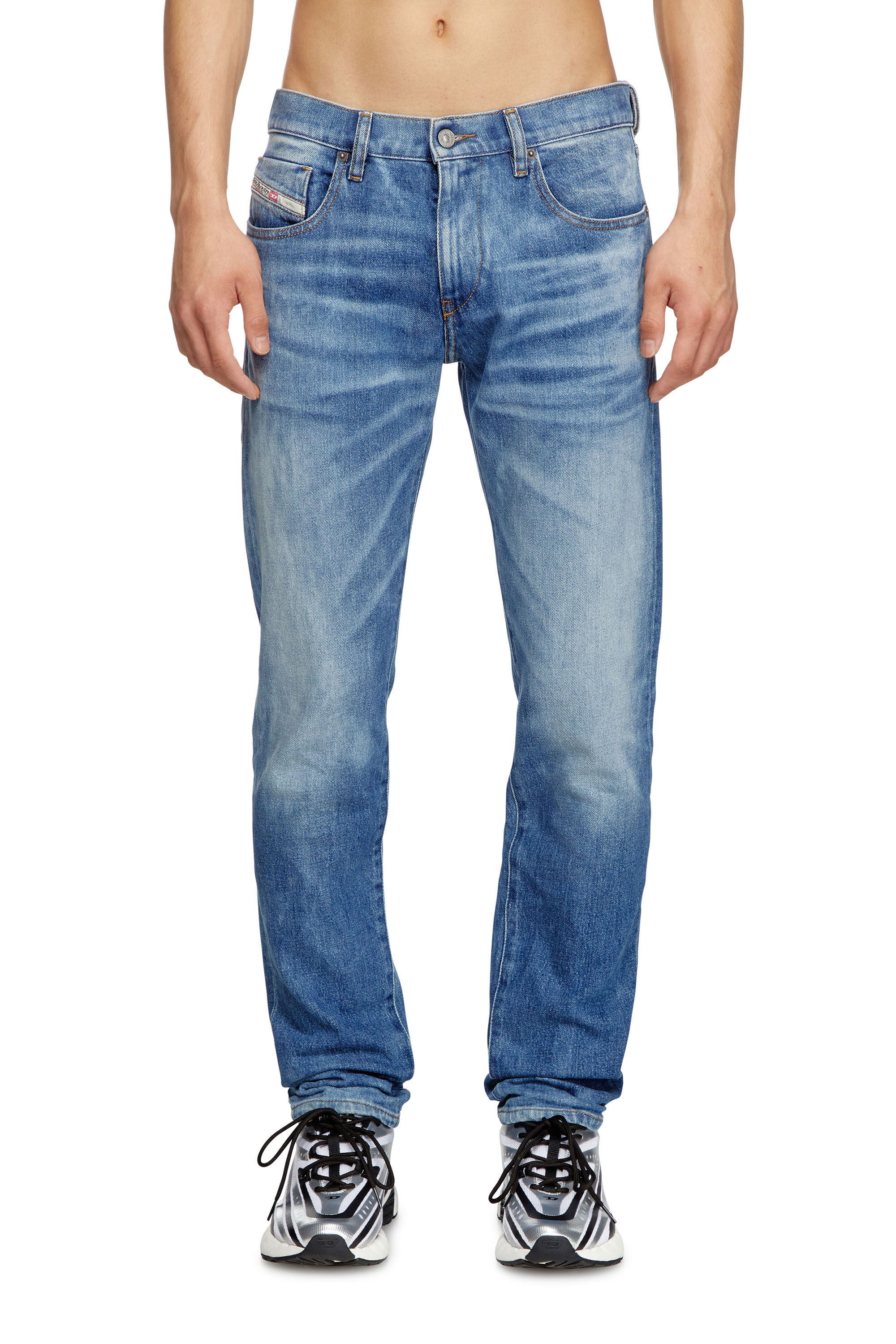 Diesel - Man's Slim Jeans 2019 D-Strukt 09L19, Medium blue - 3