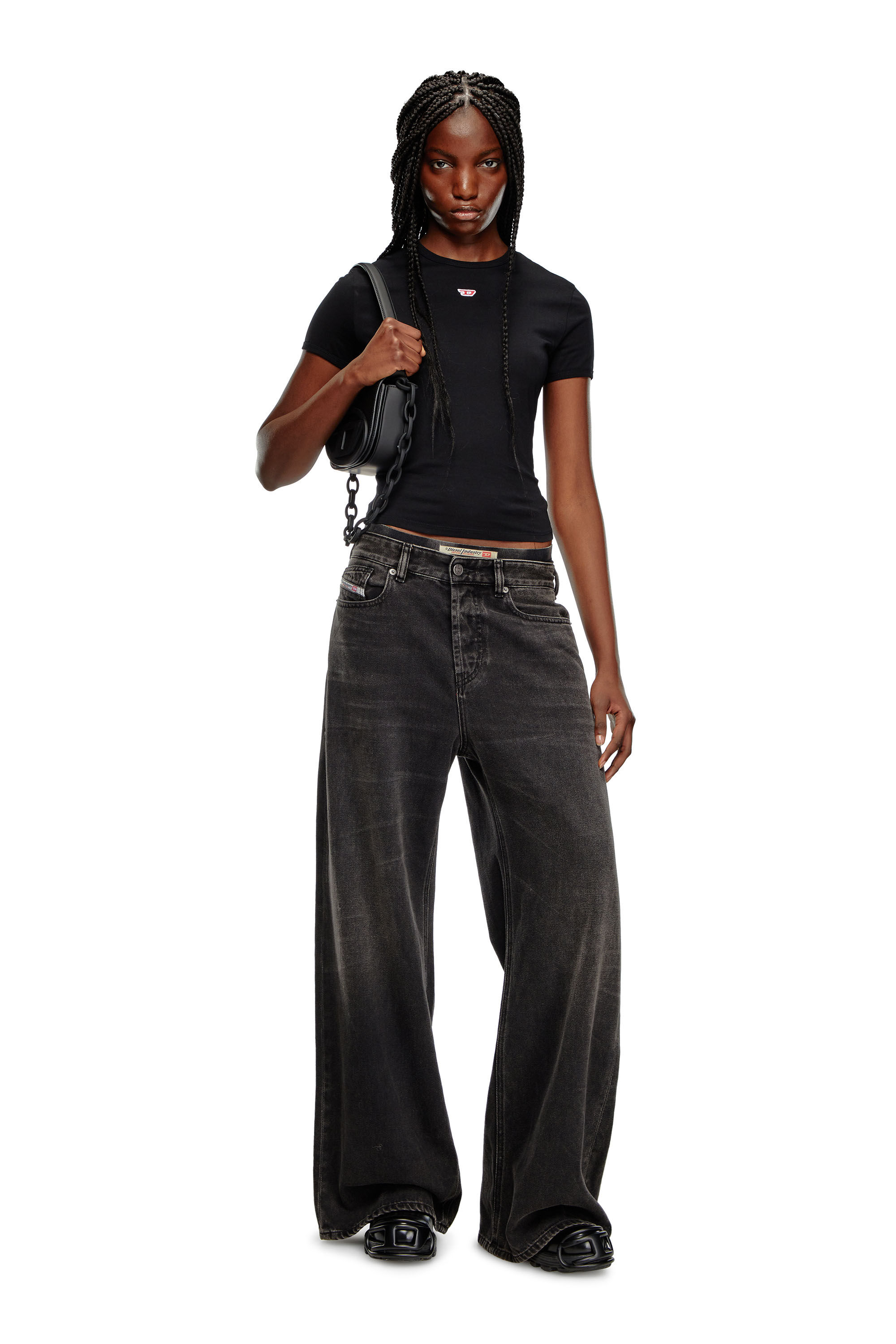 Diesel - T-UNCUTIE-LONG-D, Black - Image 1