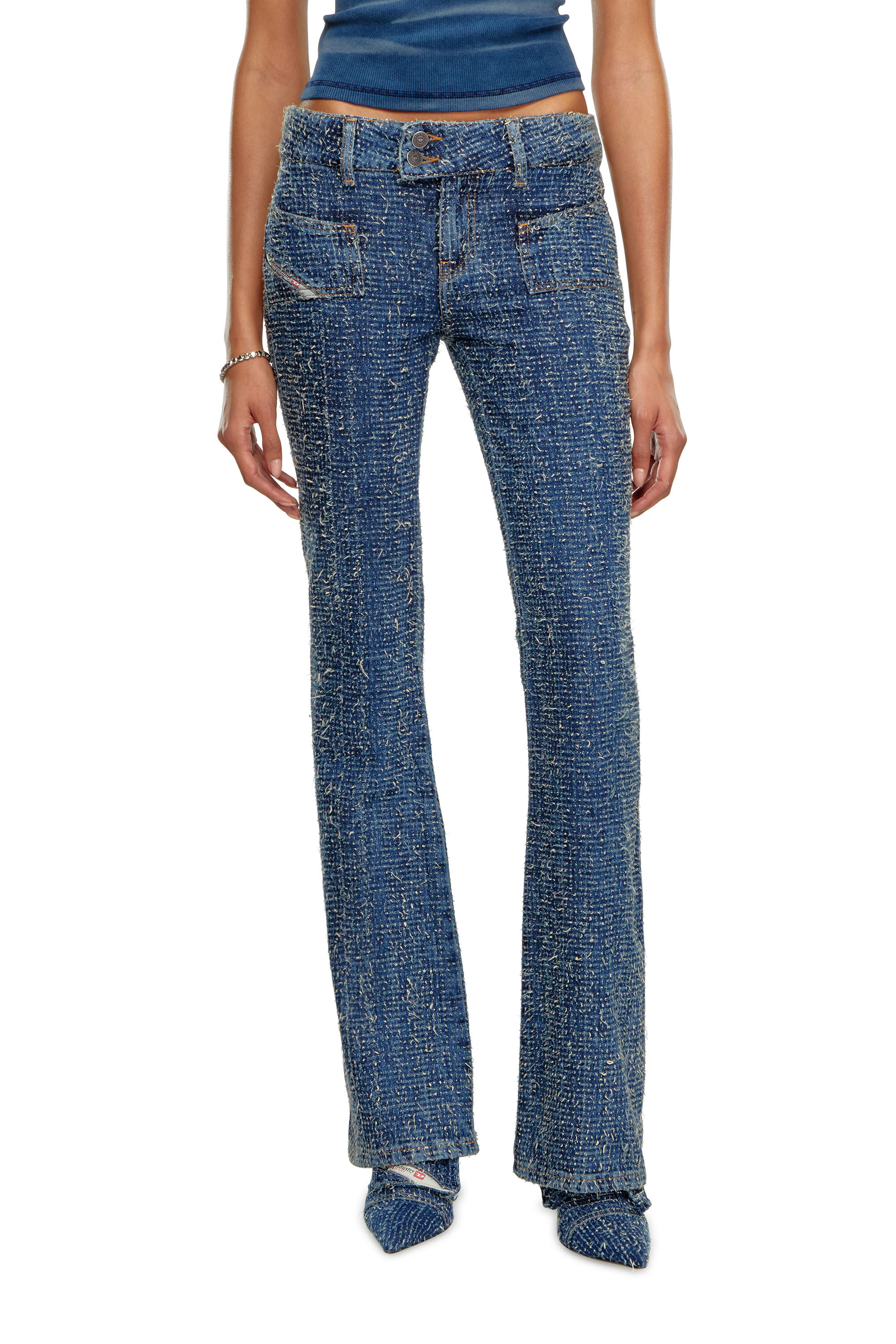 Diesel - Woman's Bootcut and Flare Jeans D-Ebush 0PGAH, Medium blue - 3