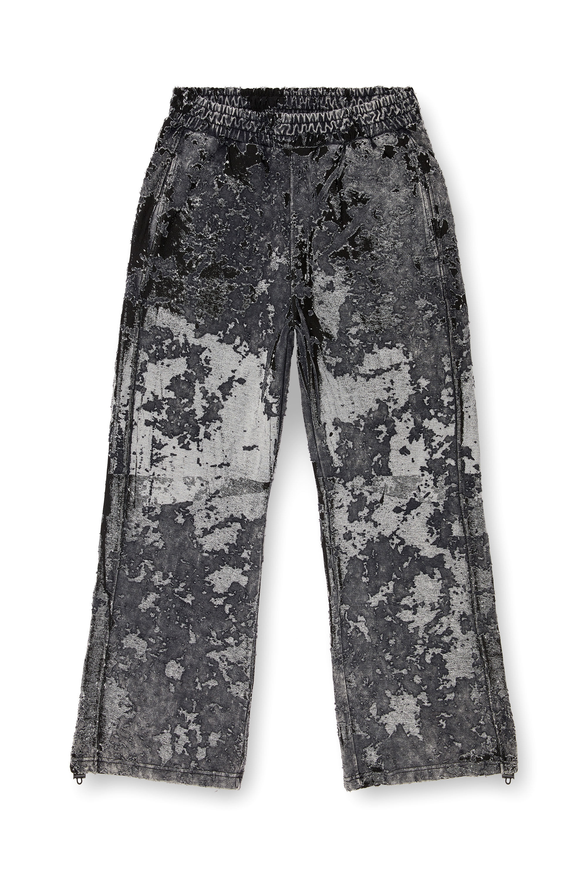 Diesel - P-MARTIS-SHOW, Man's Burnout track pants with camo effect in Black - 2