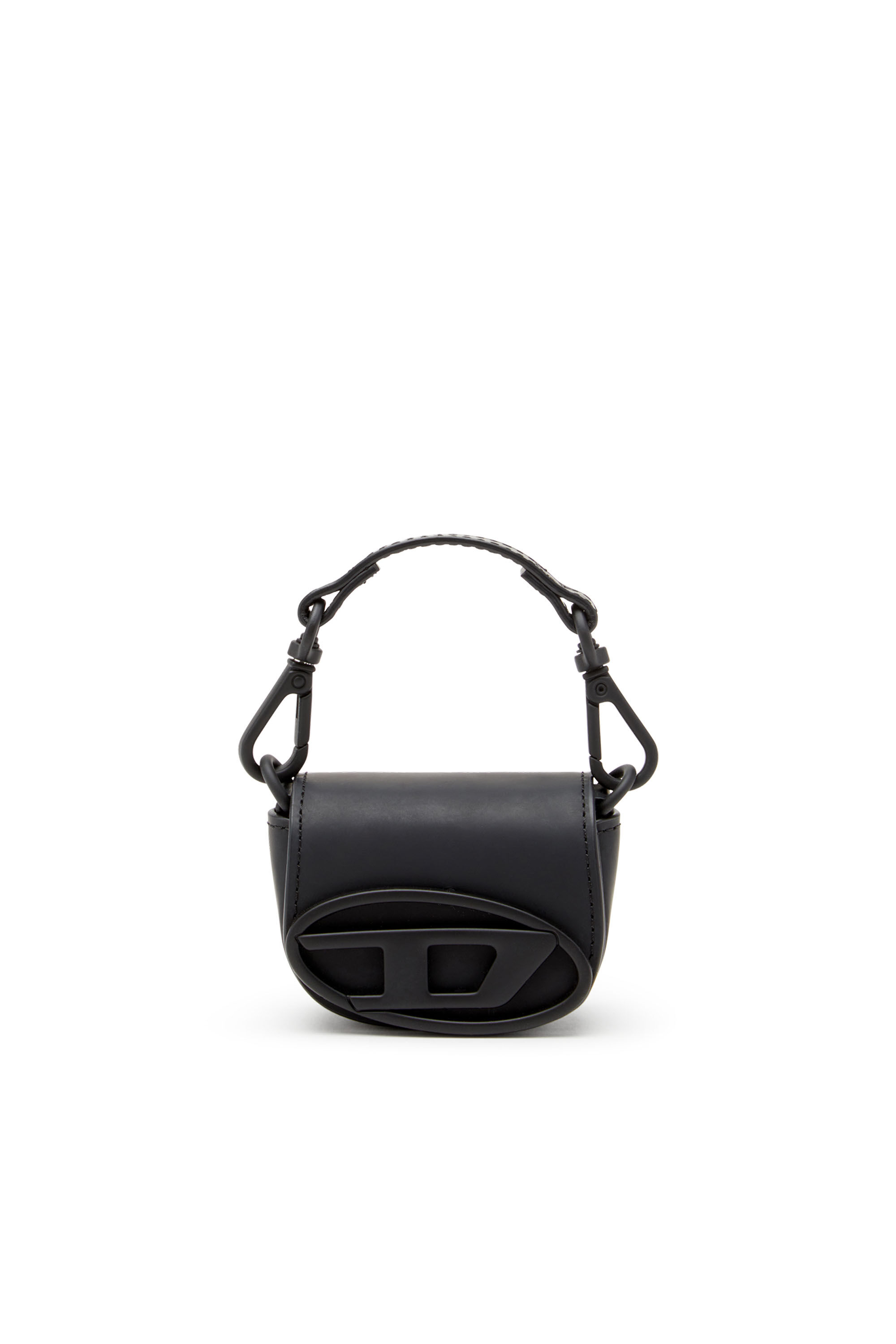 Diesel - 1DR XXS CHAIN, Woman's Iconic micro bag charm in matte leather in Black - 6