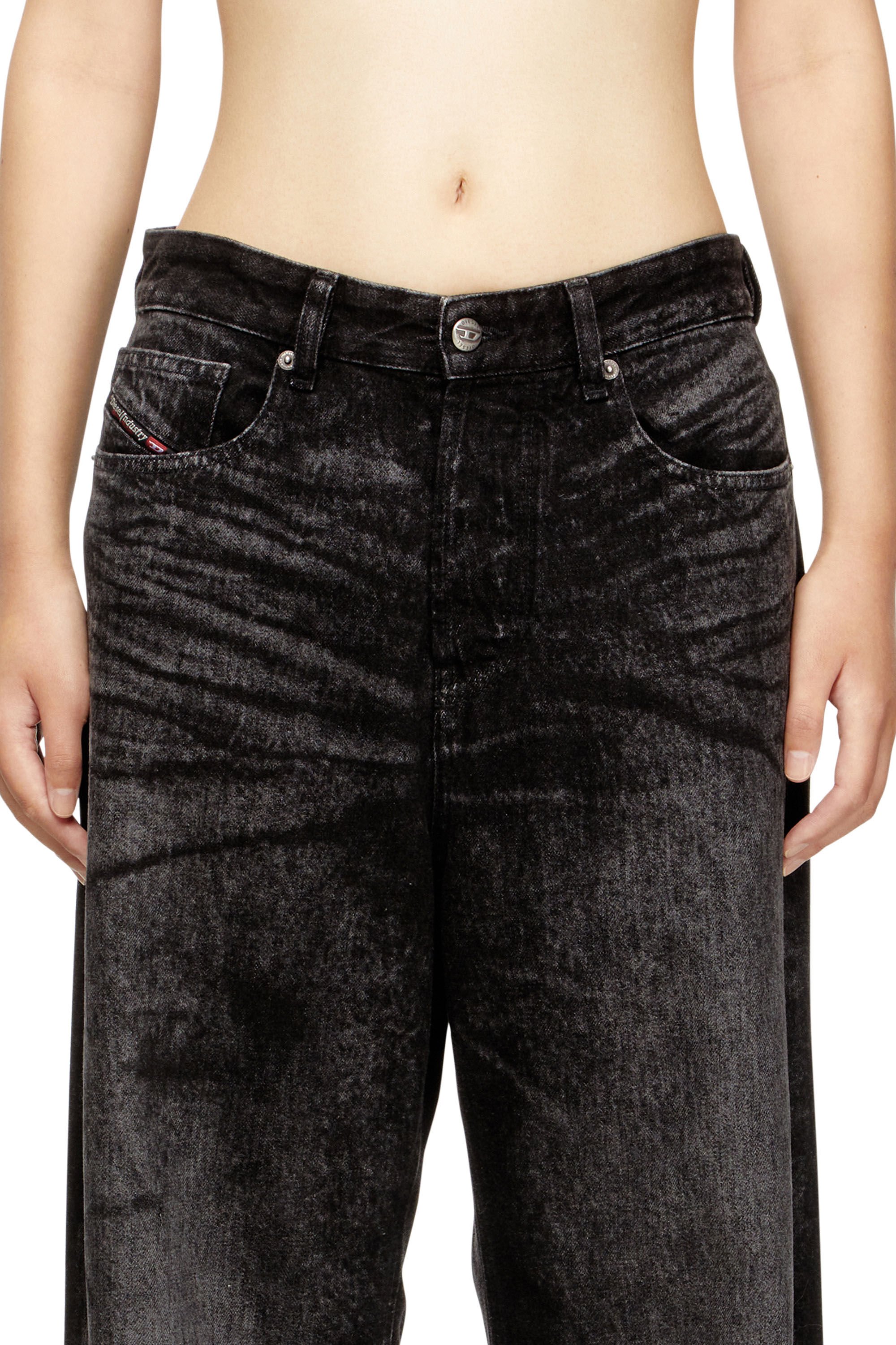 Diesel - Woman's Relaxed Jeans 1996 D-Sire 007DB, Black/Dark grey - 5