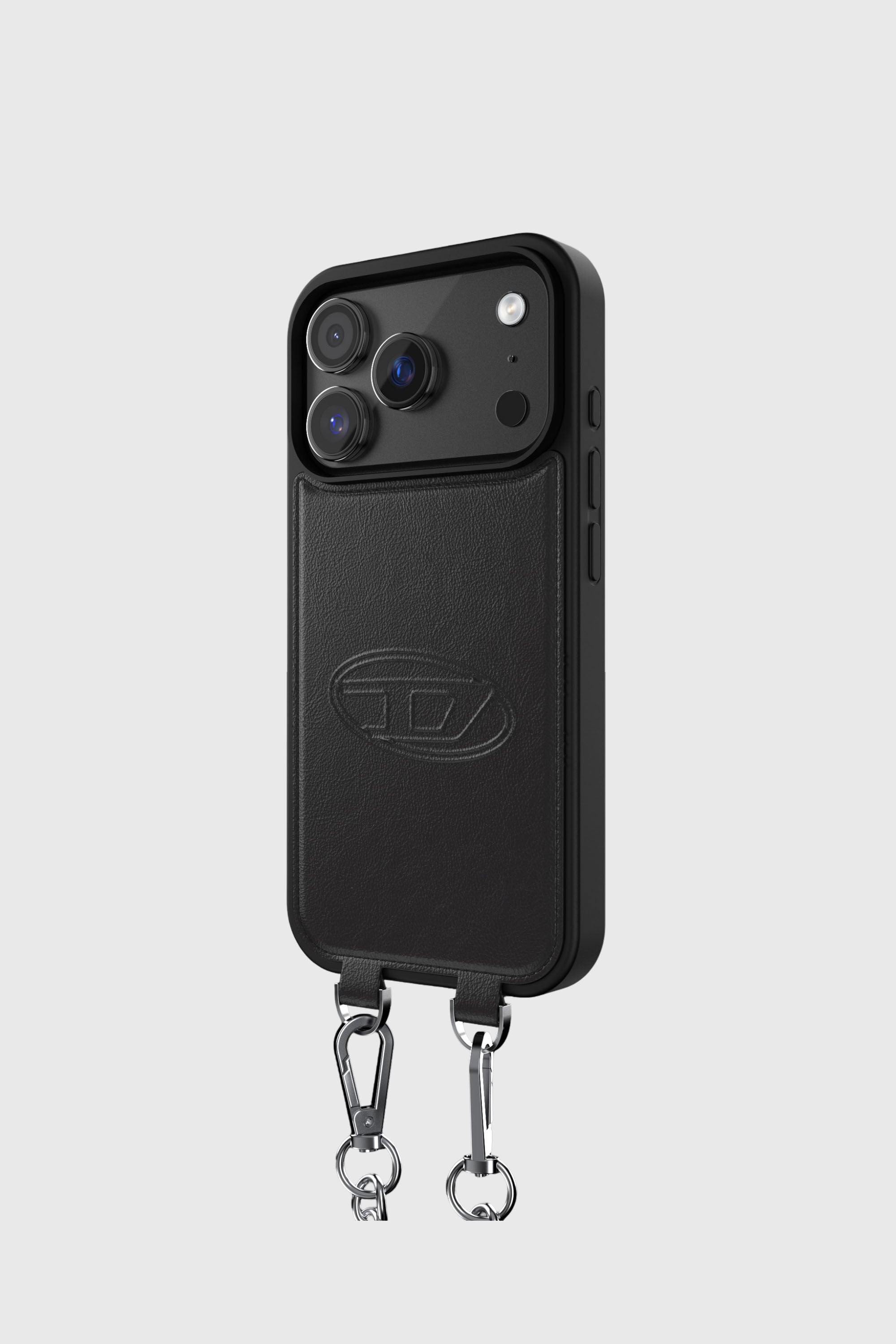 Diesel - 60662 MOULDED CASE, Unisex's Oval D case with wrist strap and MagSafe for iPhone 17 Pro in Black - 4