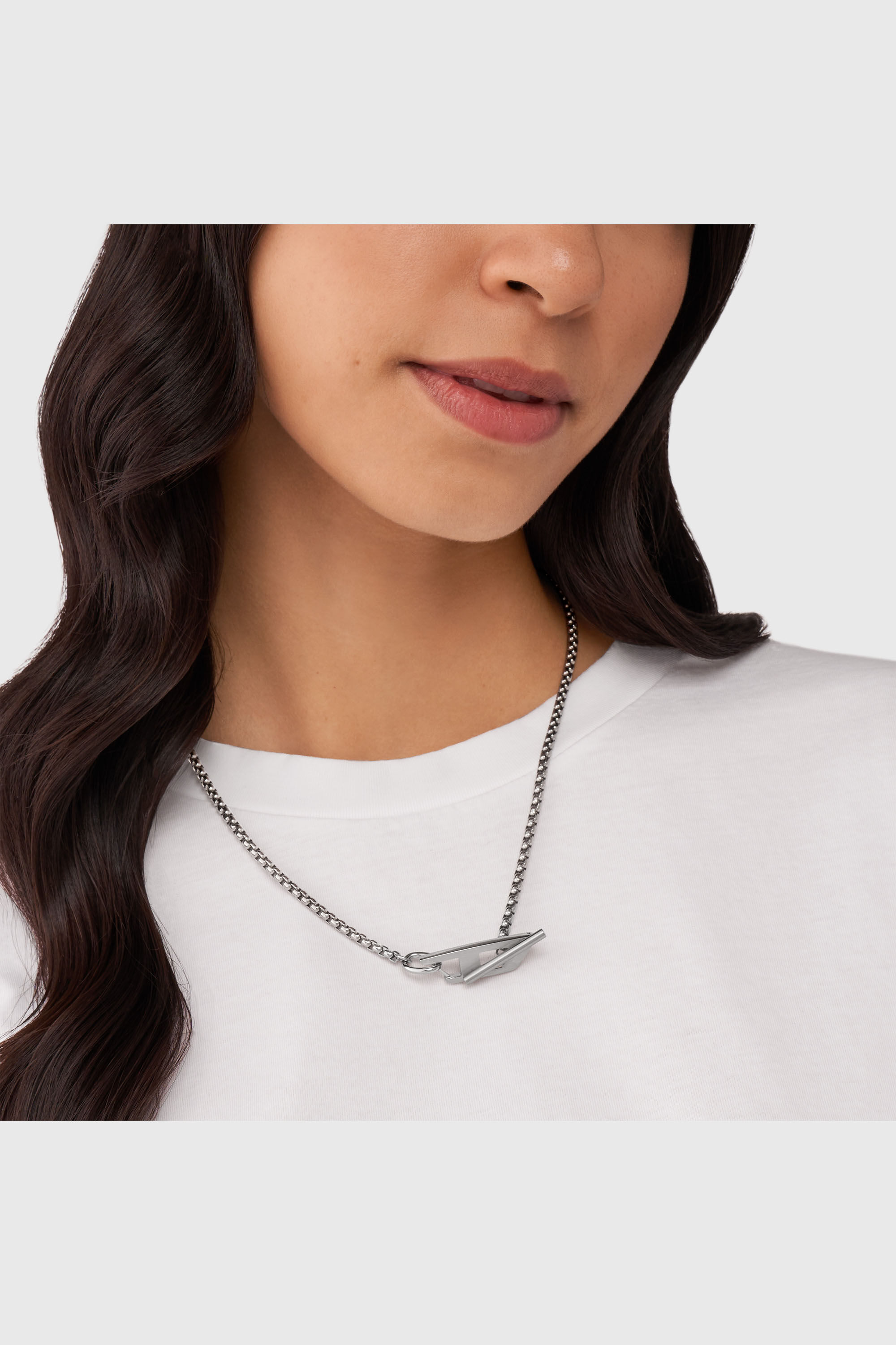 Diesel - DX1477, Unisex's Stainless steel chain necklace in Silver - 3