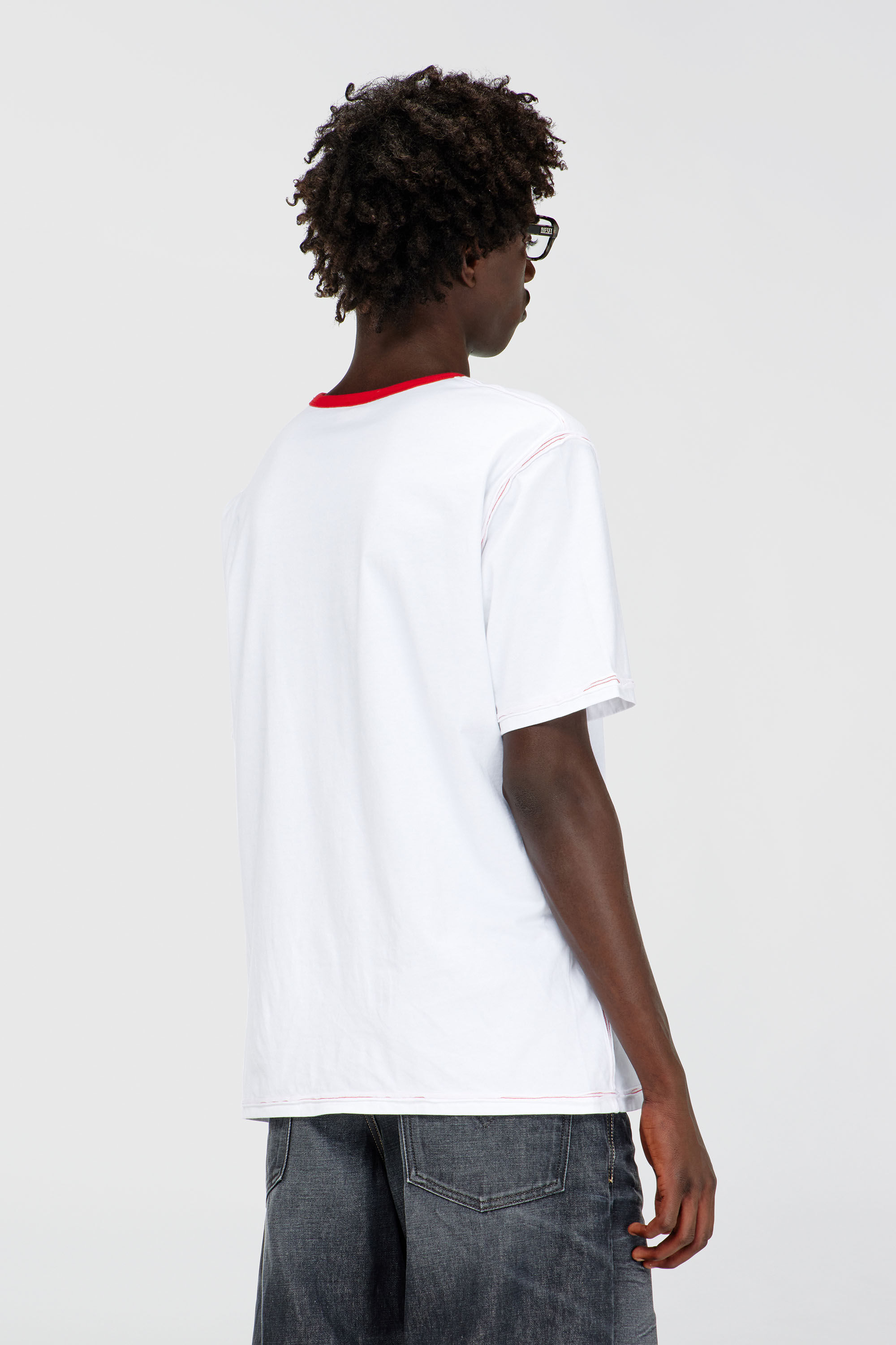 Diesel - T-ADJUST-CUT-OD, Man's T-shirt with sectioned Oval D in null - 3